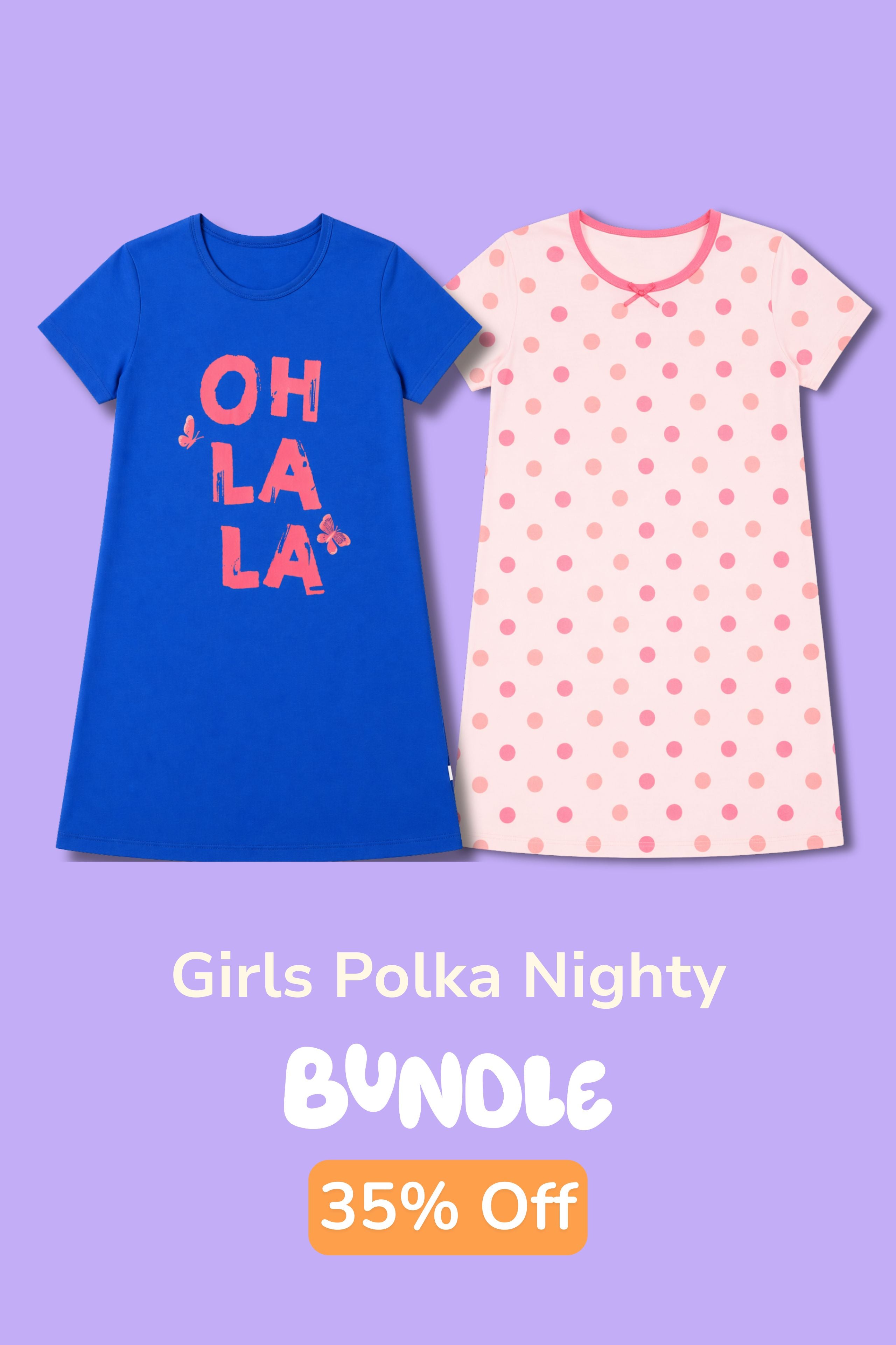 GIRLS POLKA POP NIGHTY PACK