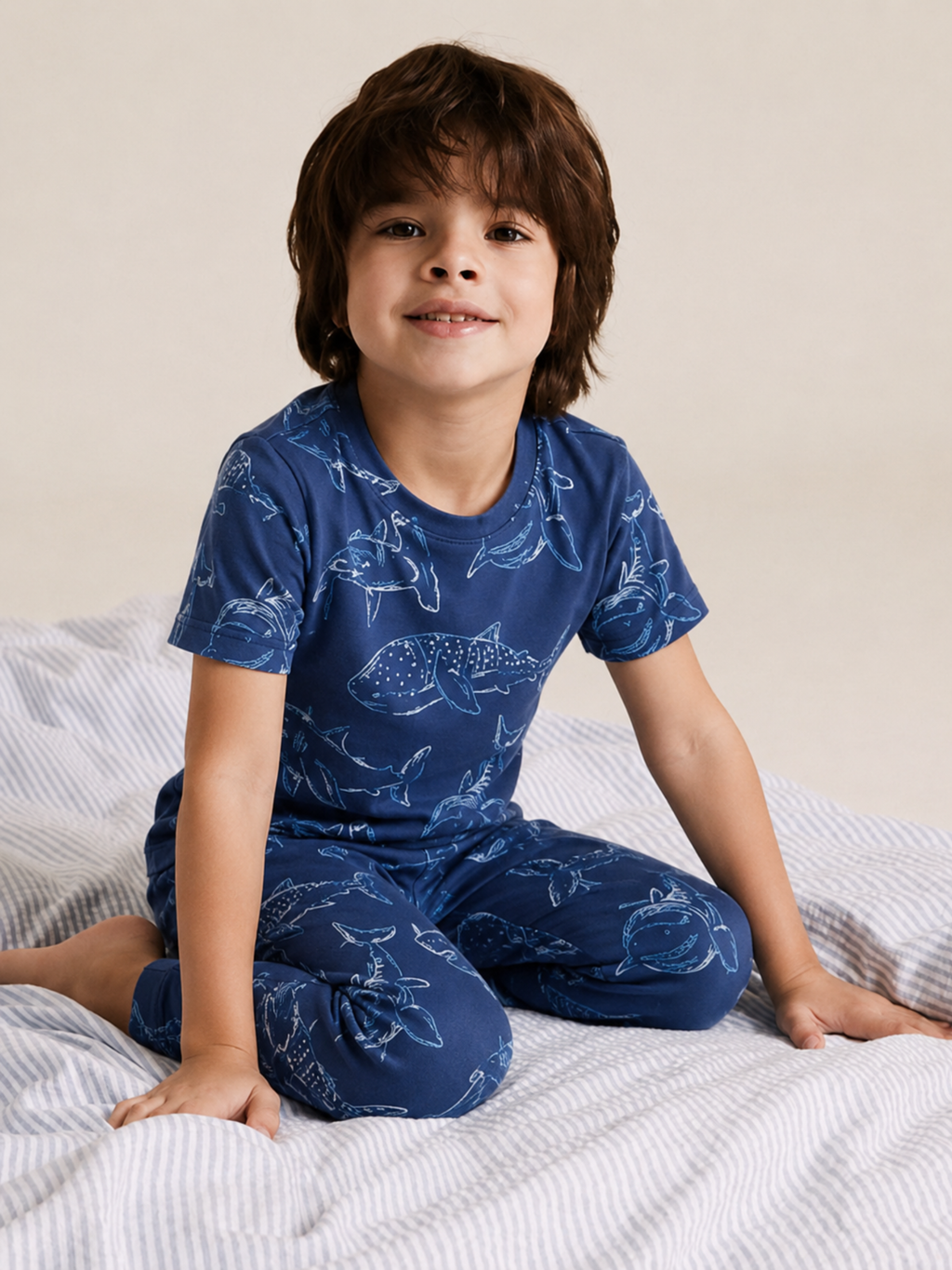AIRSOFT MODAL SHARK BOYS SHORT SLEEVE PANT SET