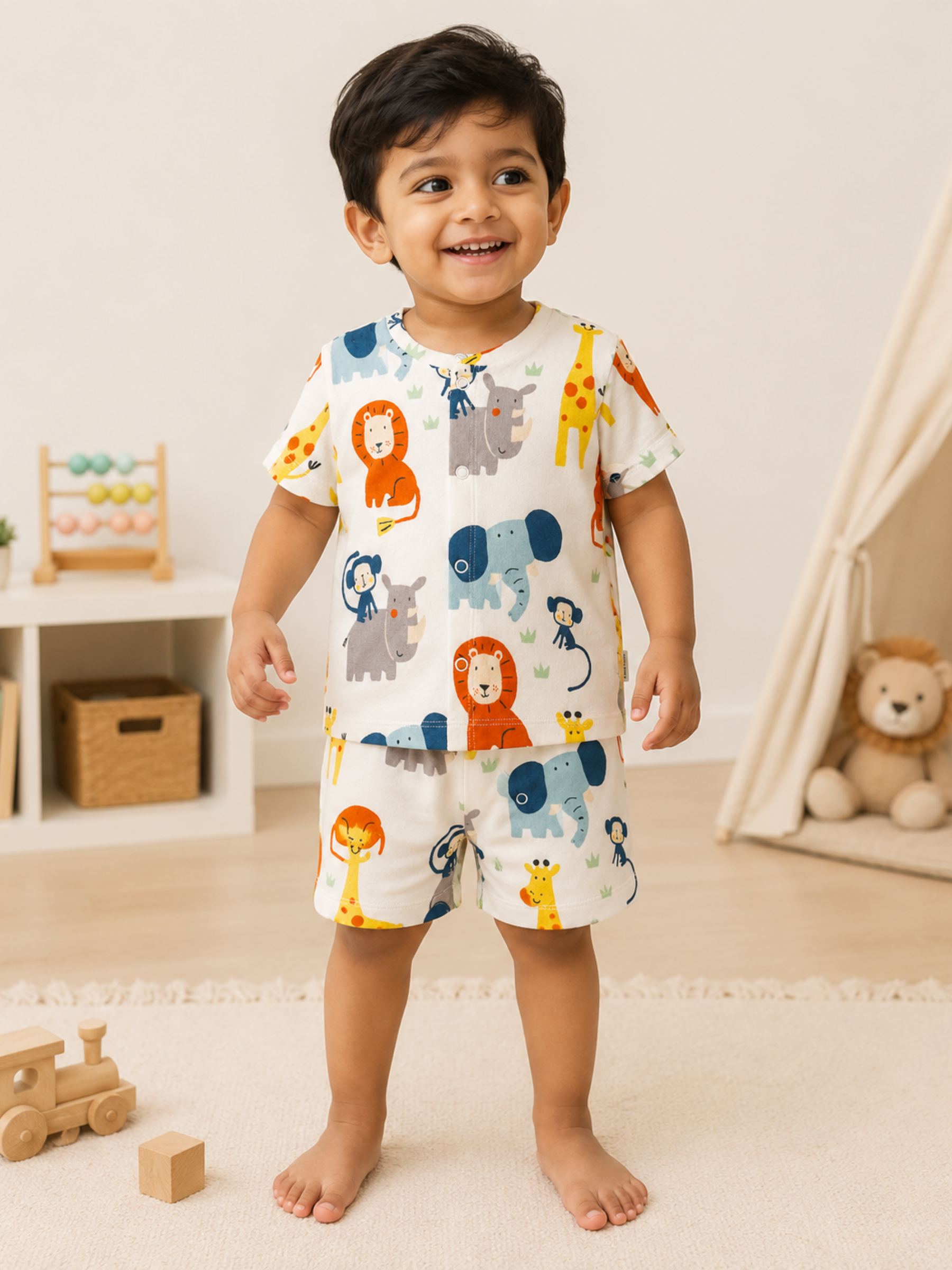 WILD FRIENDS SHORT SLEEVE SHORT SET