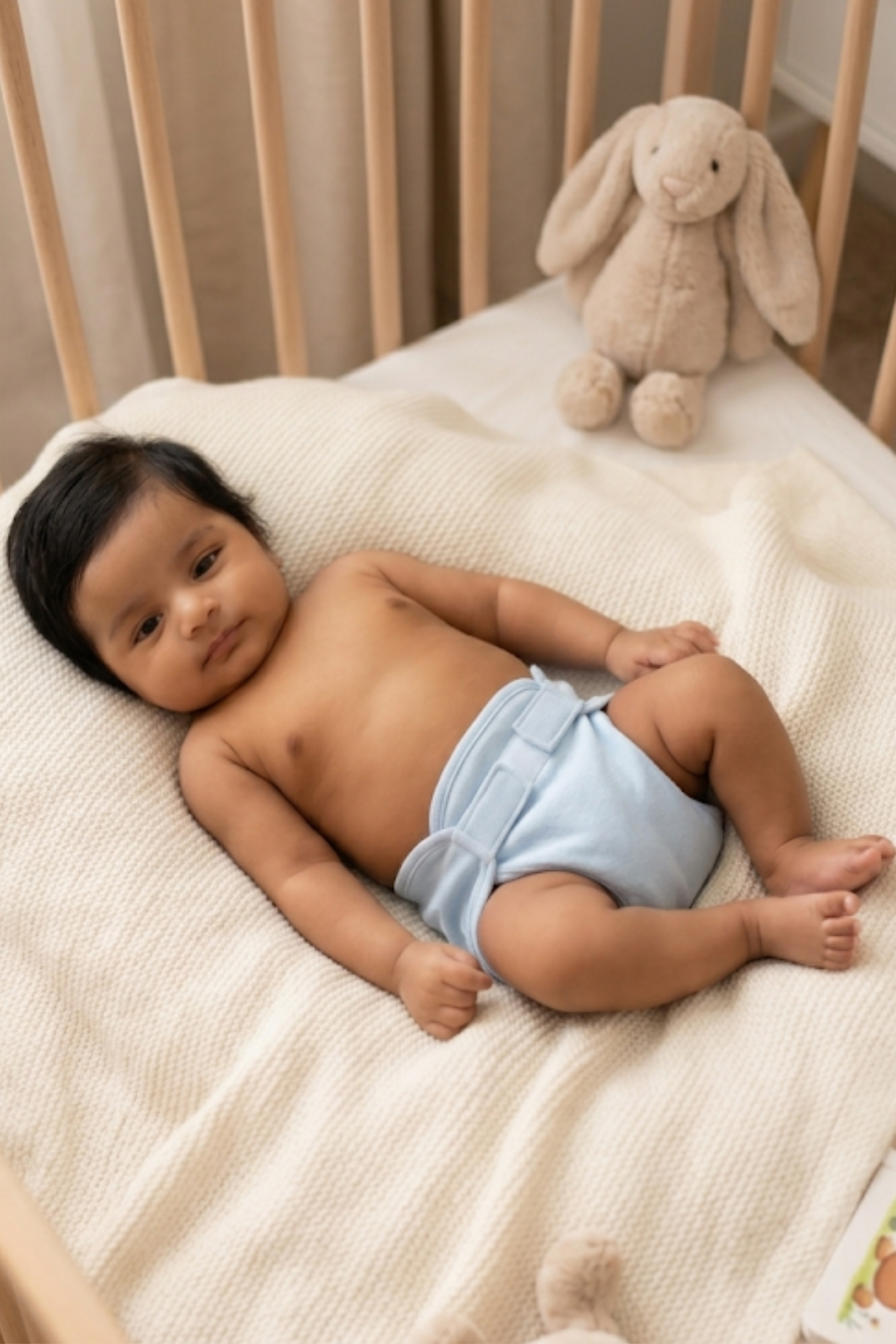 BABY CLAN BOYS BLUE VELCRO CLOTH NAPPY