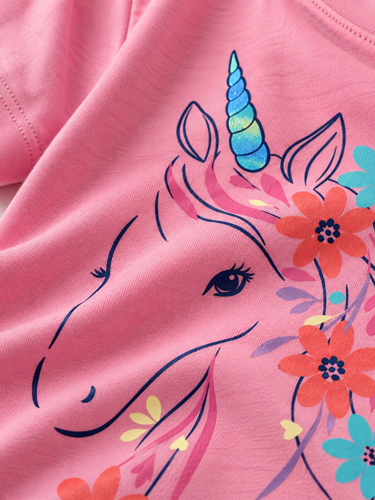 STARLIGHT UNICORN GIRLS SHORT SLEEVE PANT SET