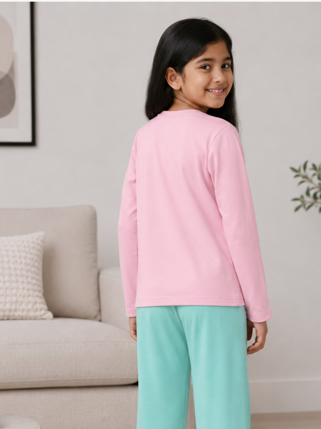 UNICORN MORNING ROUTINE GIRLS LONG SLEEVE PANT SET