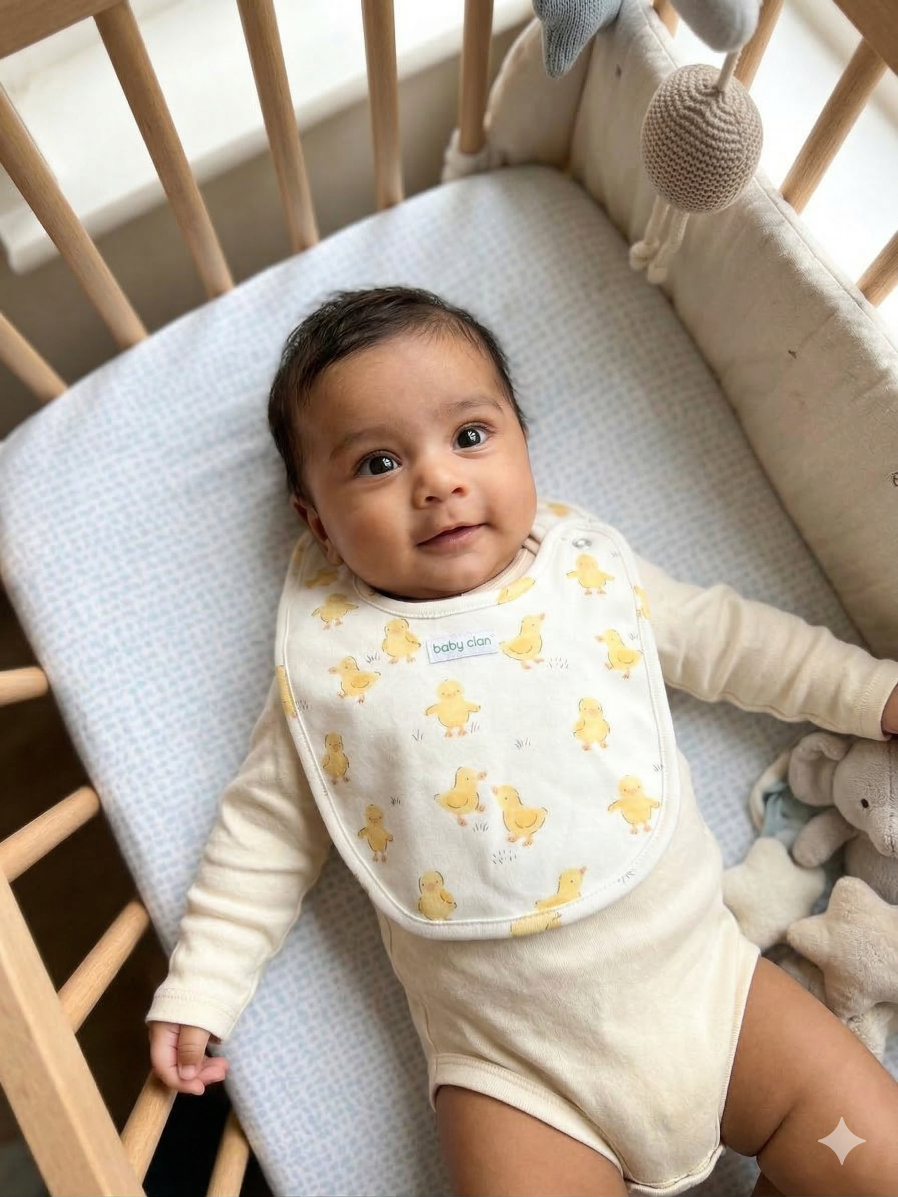 YELLOW DUCKLING BABY BIB