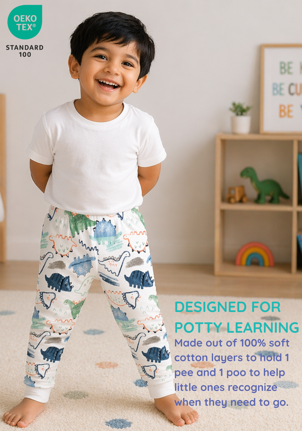 BOYS DINO POTTY TRAINING PANT