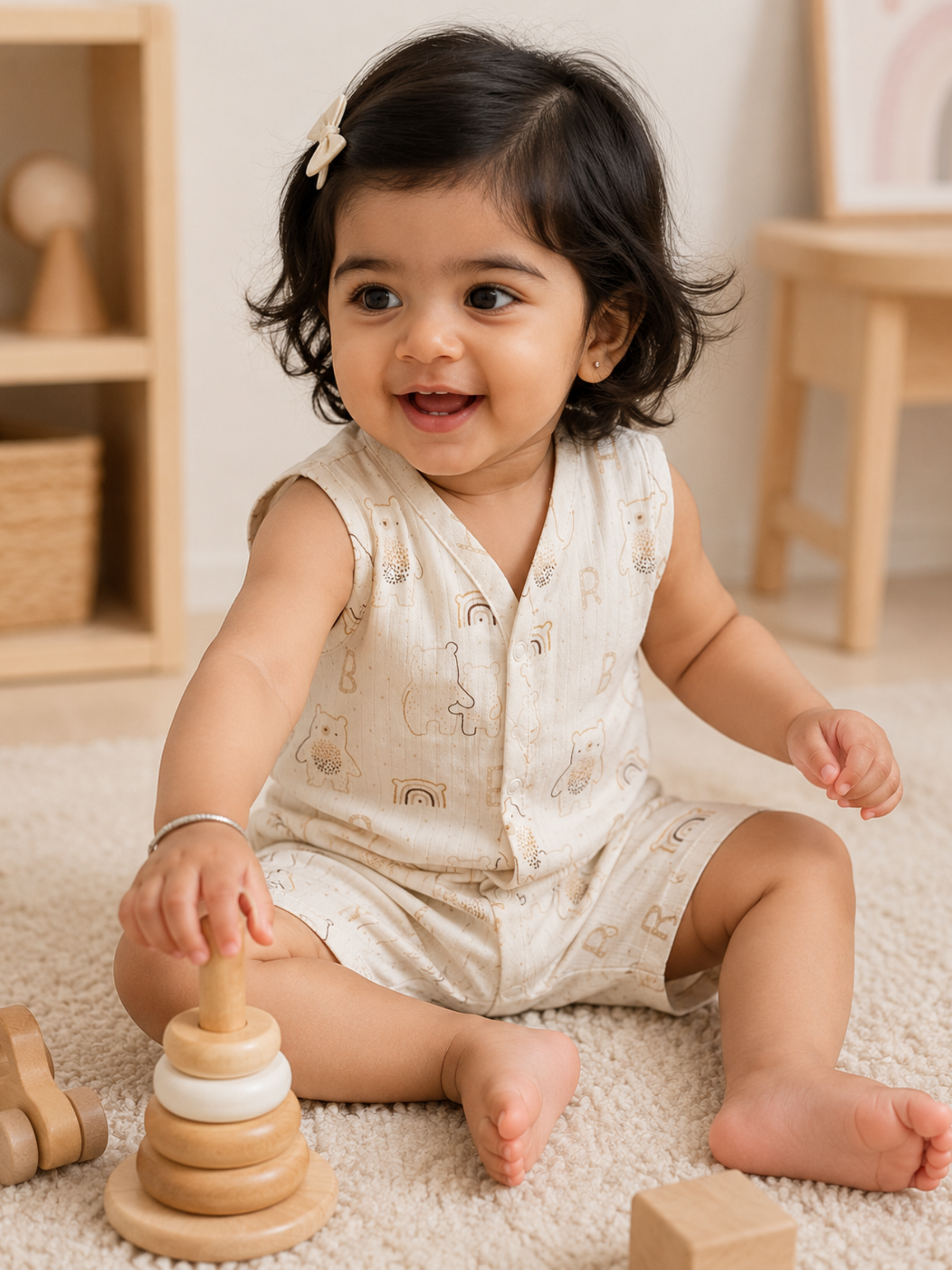 BEAR SLEEVELESS SHORT SET