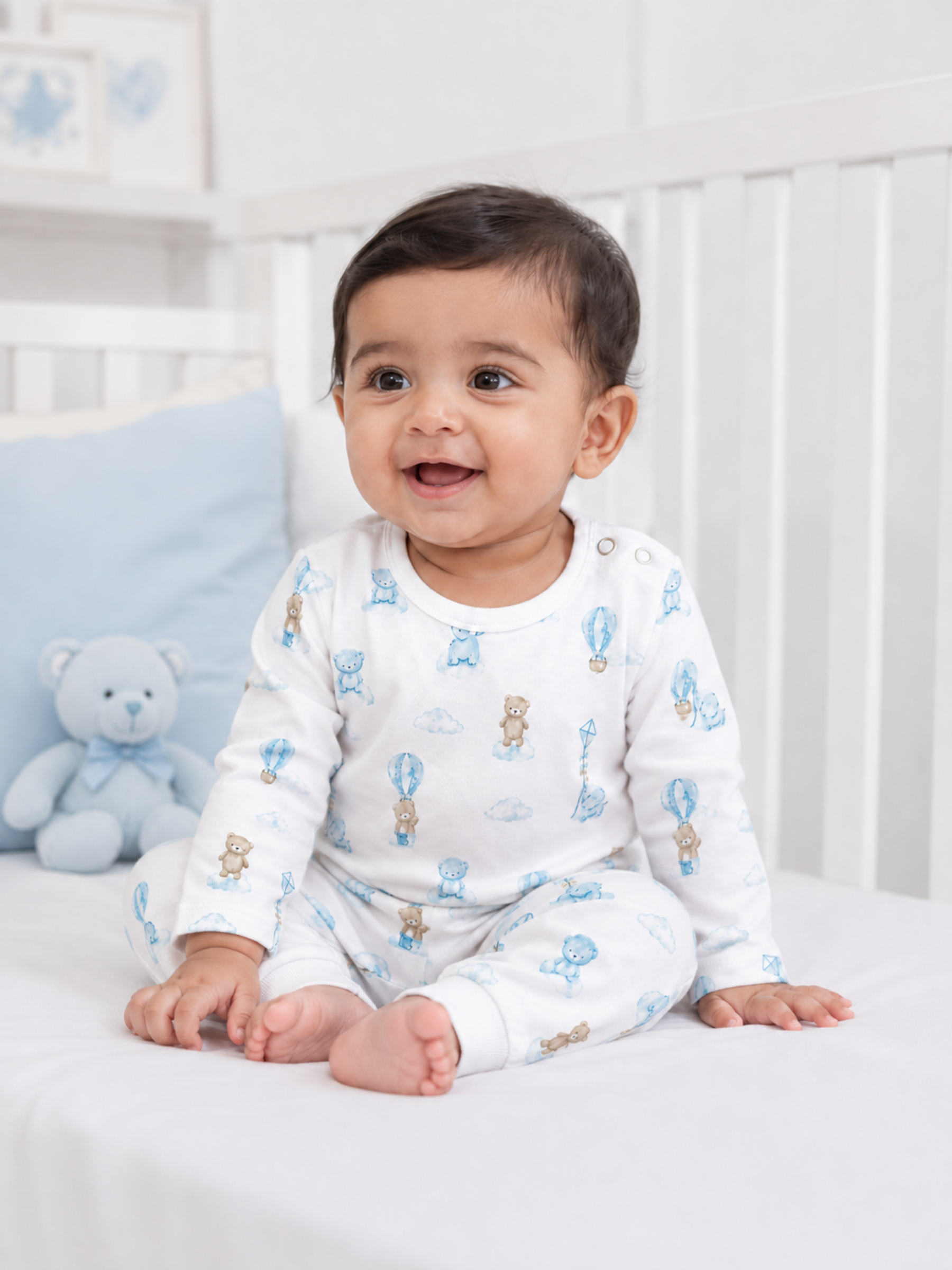 BLUE TEDDY PANT SET
