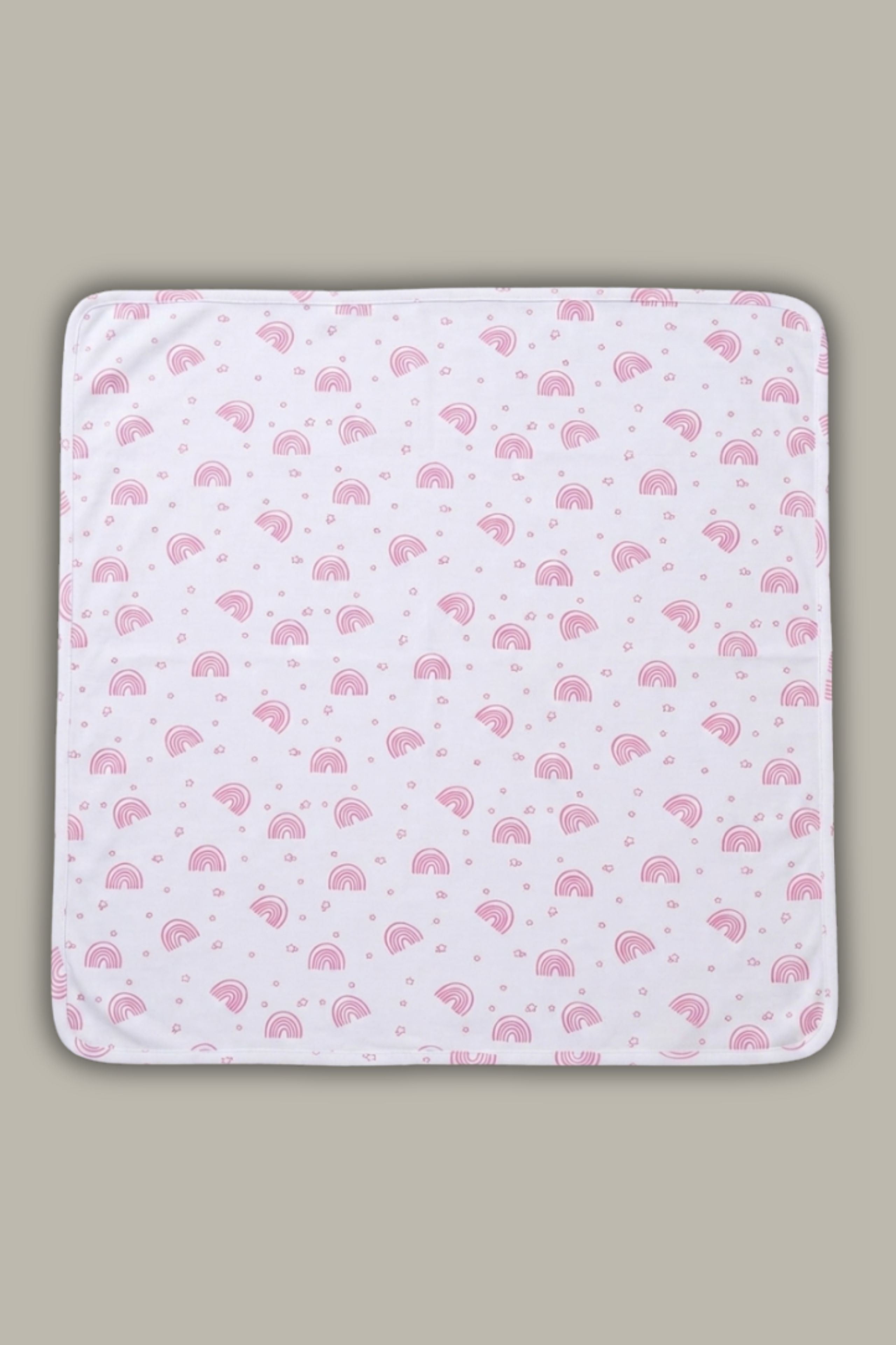 GIRLS PINK RAINBOW HOODED BLANKET