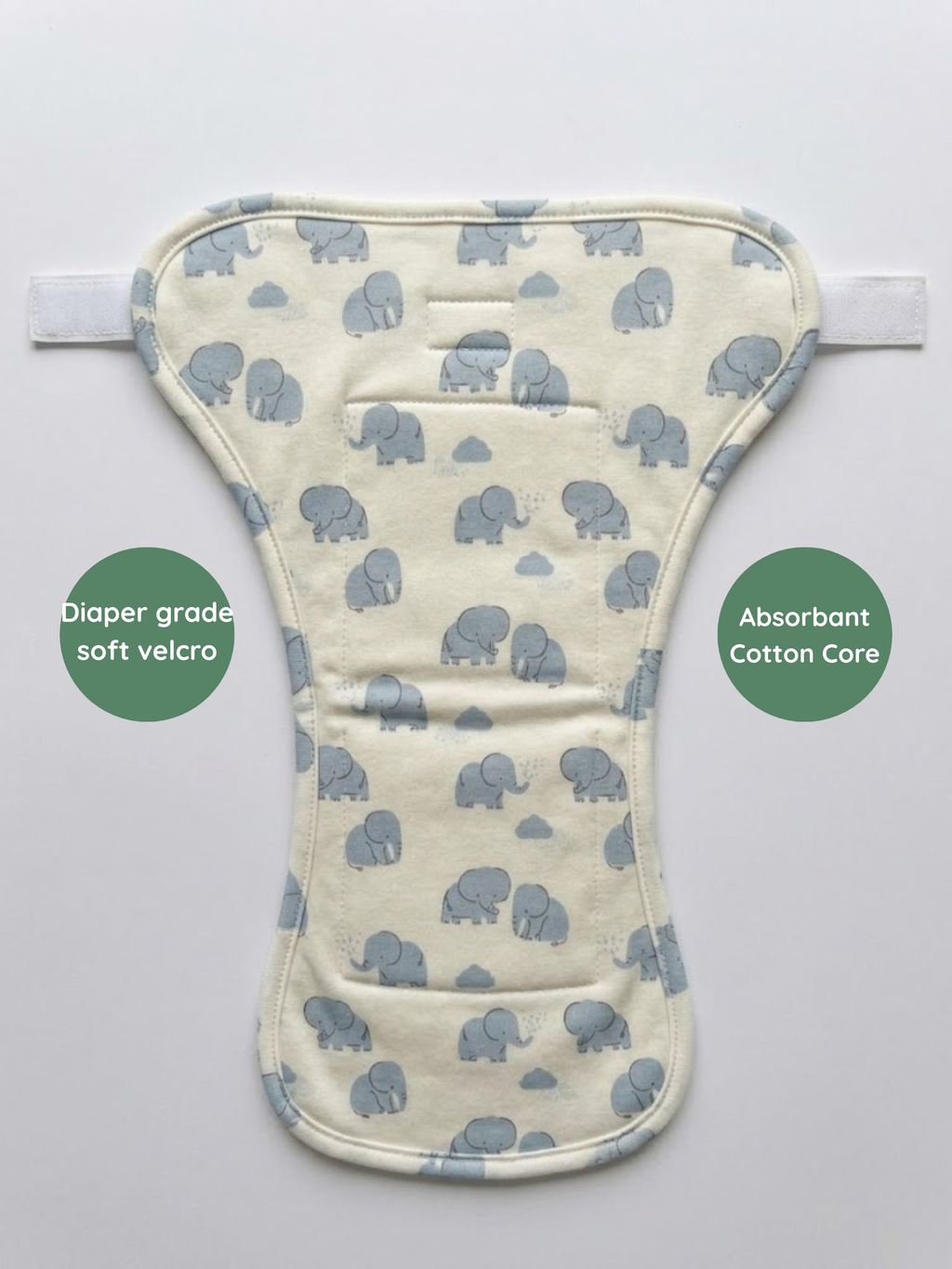 BIG ELEPHANT VELCRO NAPPY