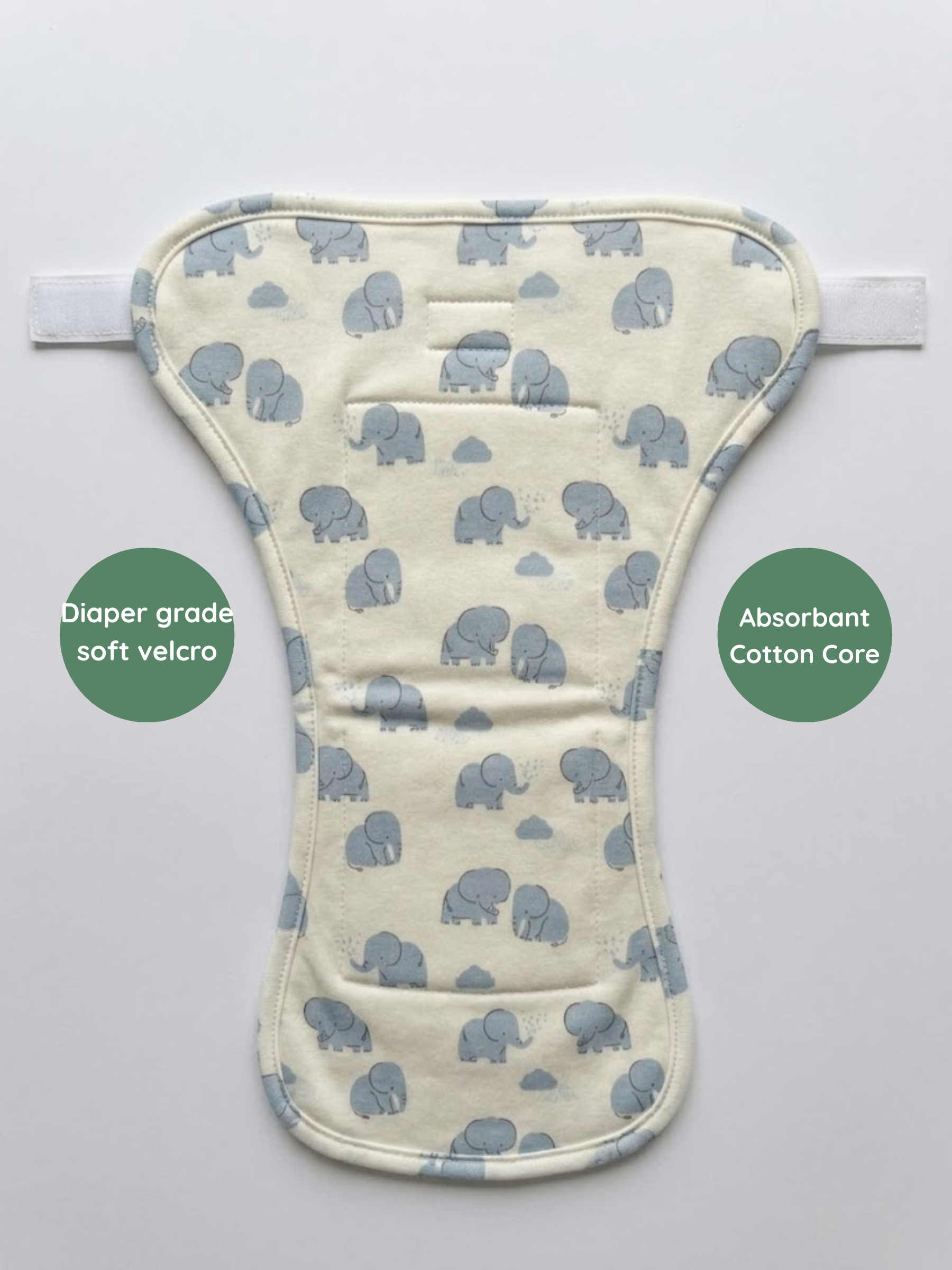BIG ELEPHANT VELCRO NAPPY
