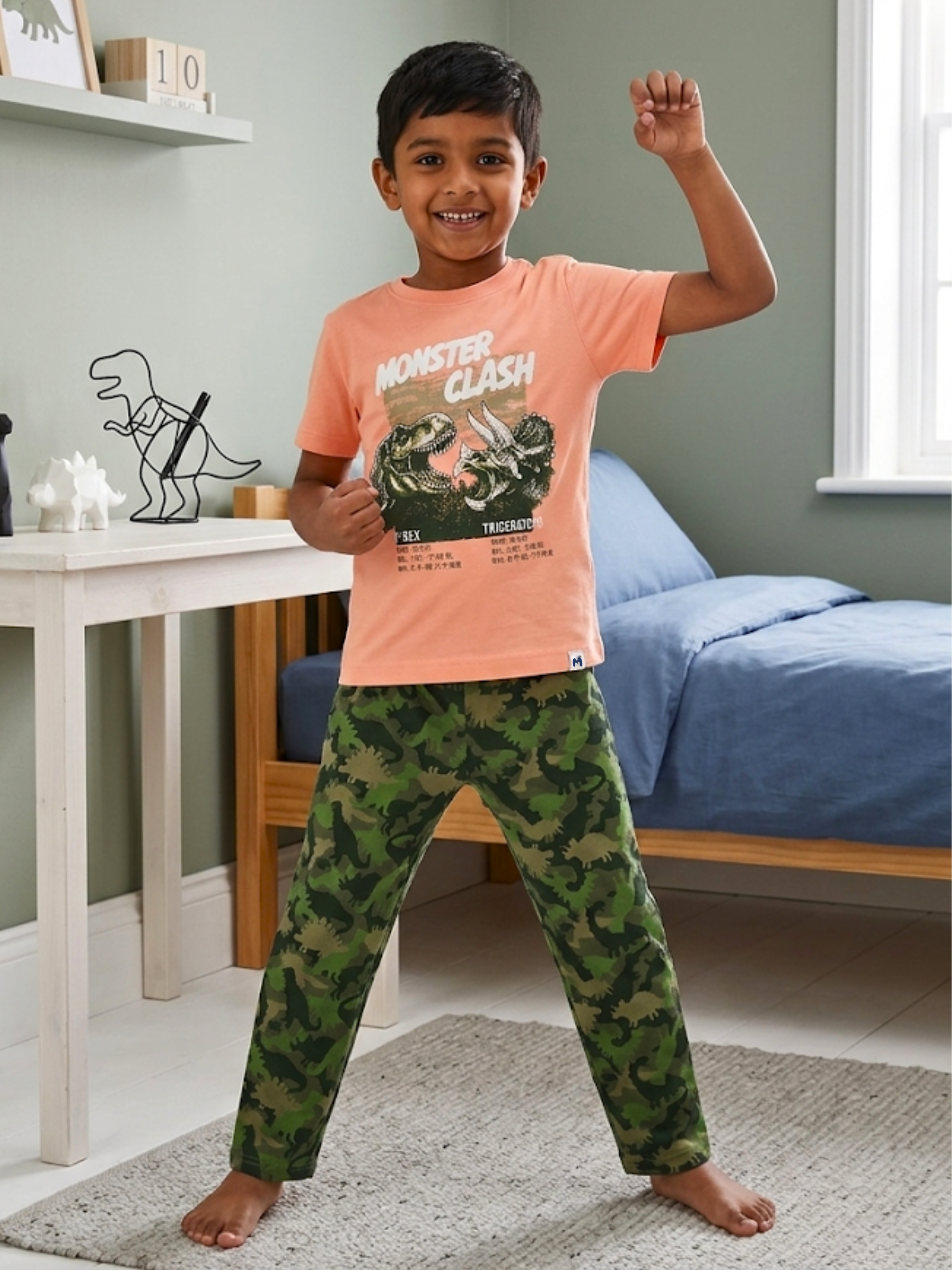 MONSTER CLASH BOYS SHORT SLEEVE PANT SET
