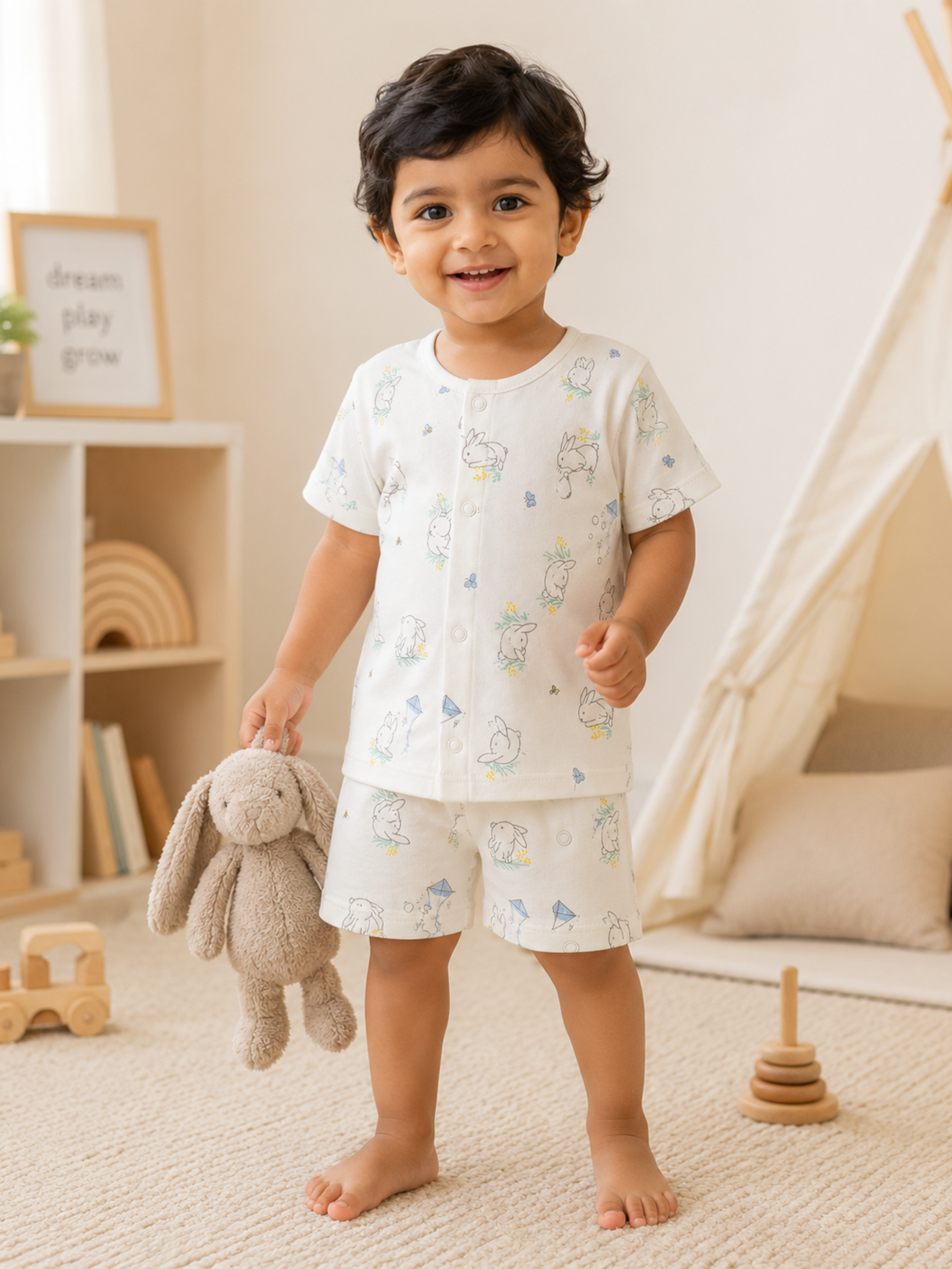 BUNNY SHORT SLEEVE SHORT SET