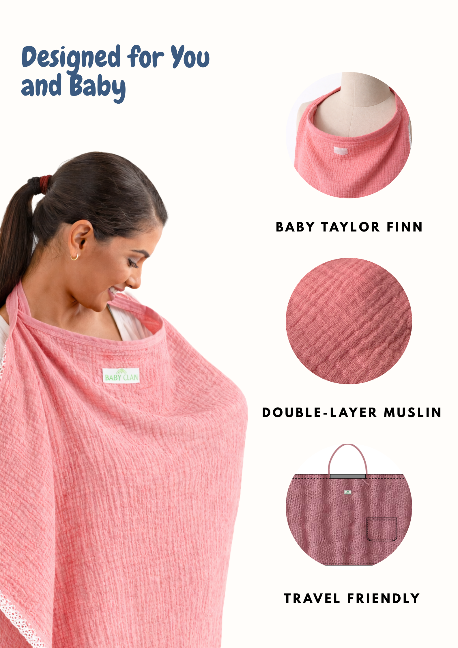 PINK COTTON NURSING COVER
