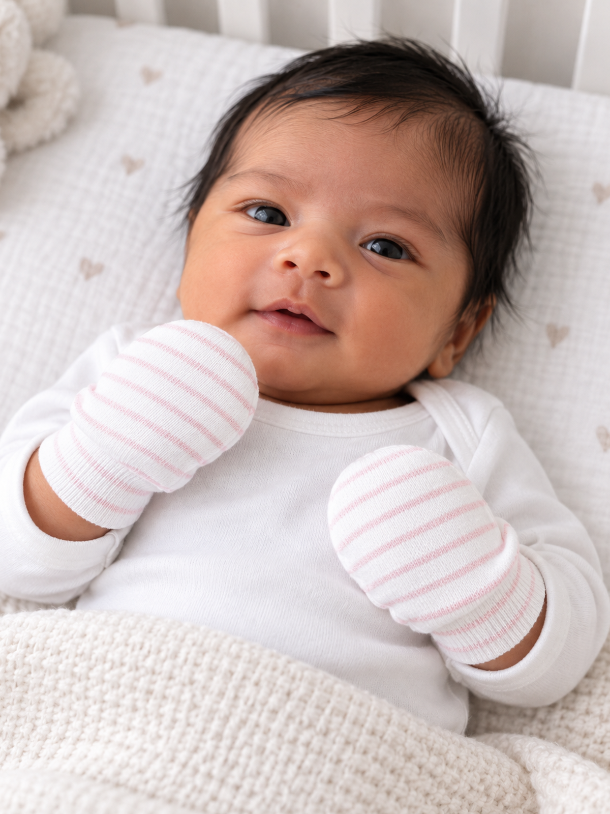SWEET STRIPE MITTENS