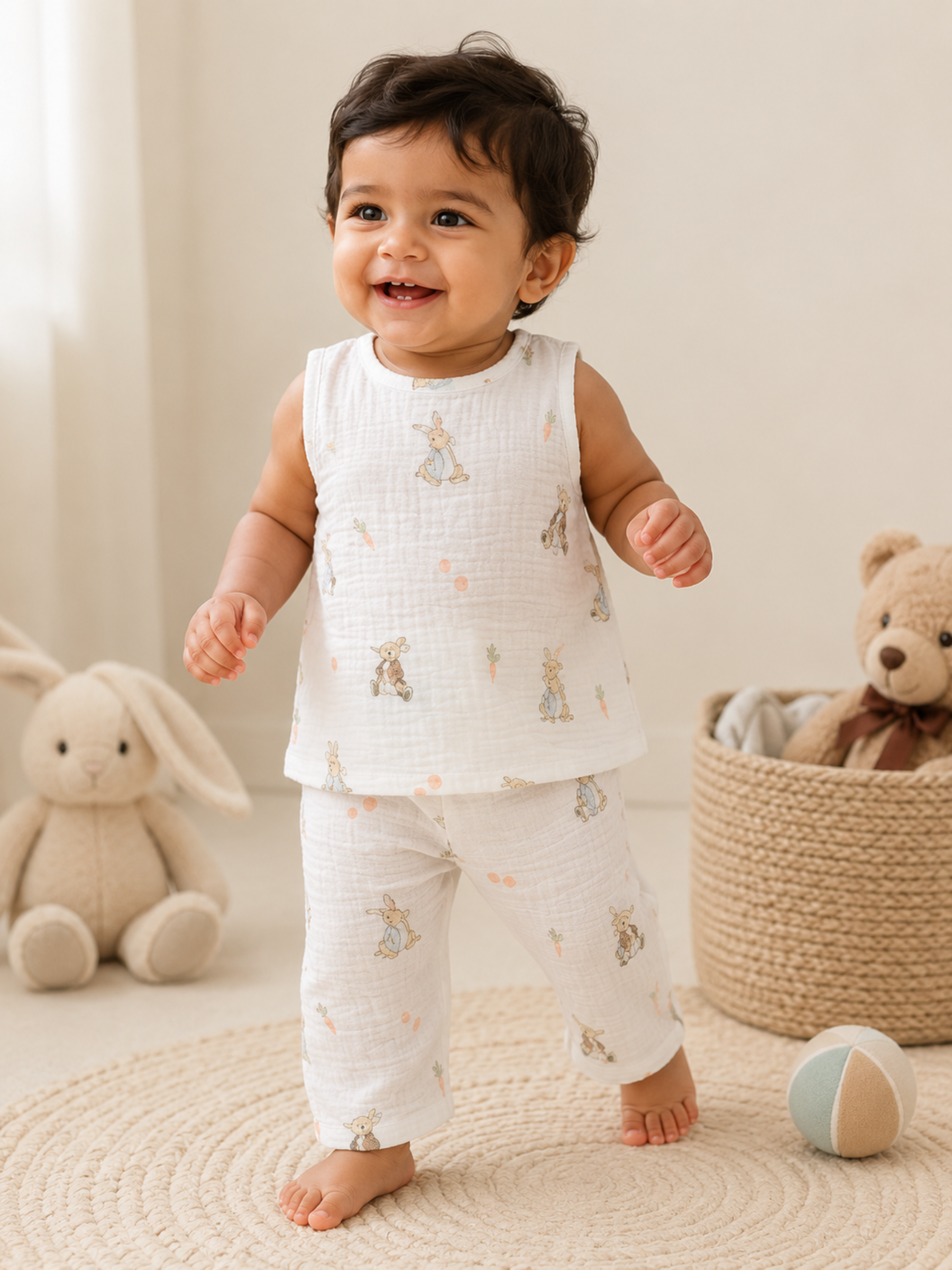 GIRLS BUNNY PANT SET