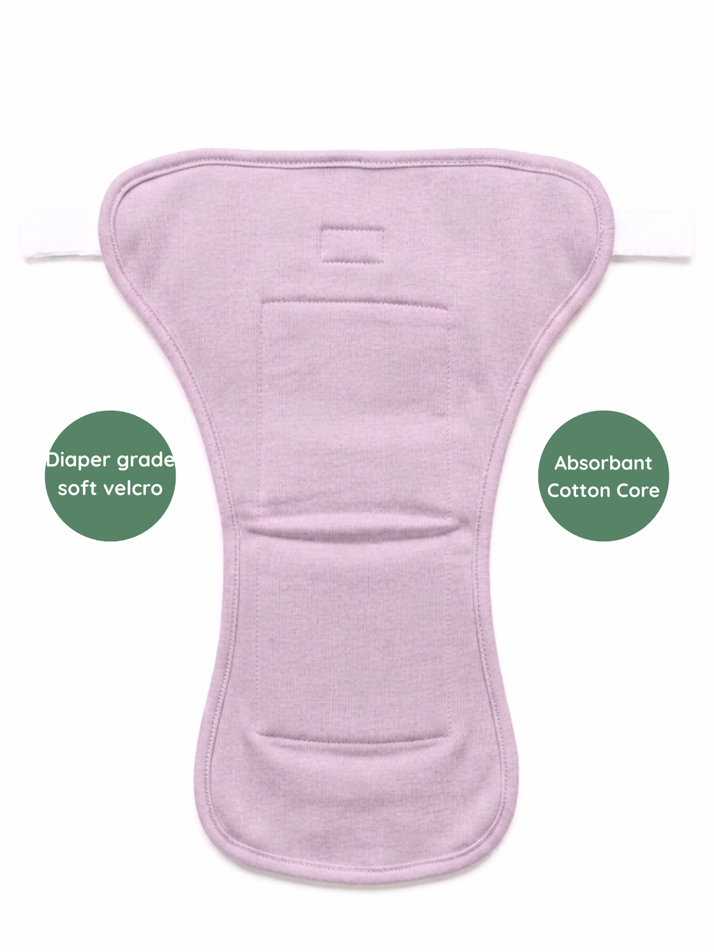SOFT PURPLE VELCRO CLOTH NAPPY