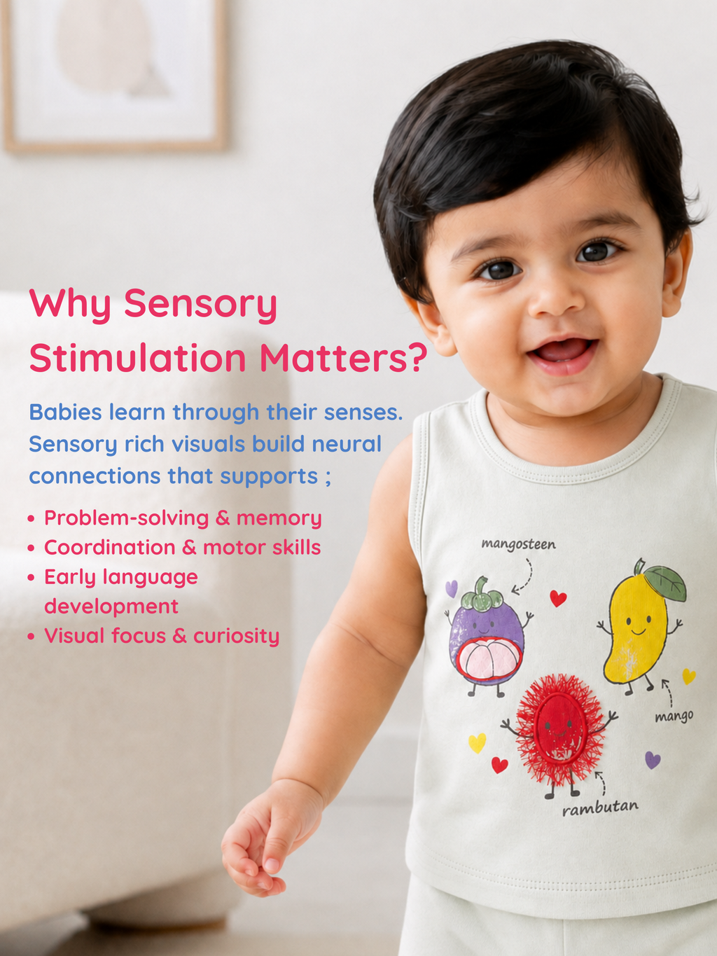 FRUITY SENSORY SLEEVELESS SHORT SET