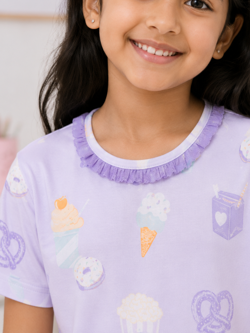 AIRSOFT MODAL SWEET BLISS GIRLS SHORT SLEEVE PANT SET