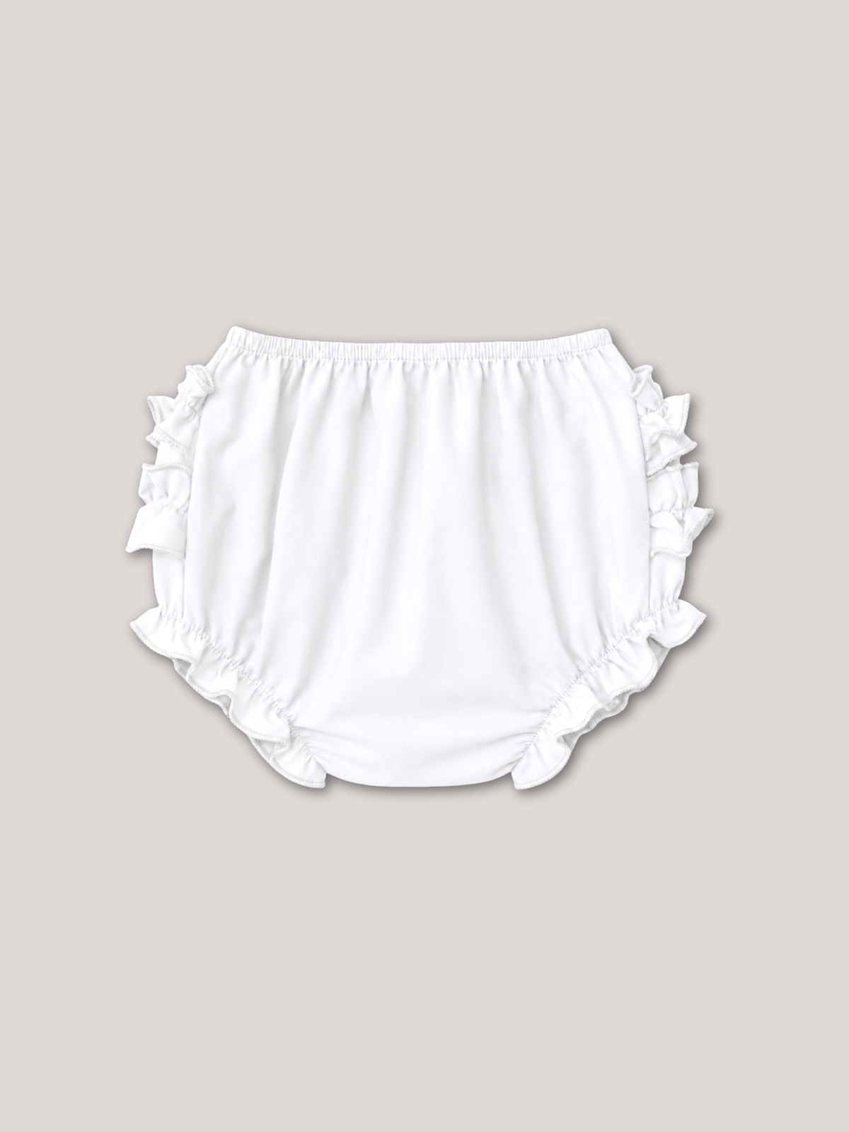 WHITE POPLIN RUFFLE BLOOMER