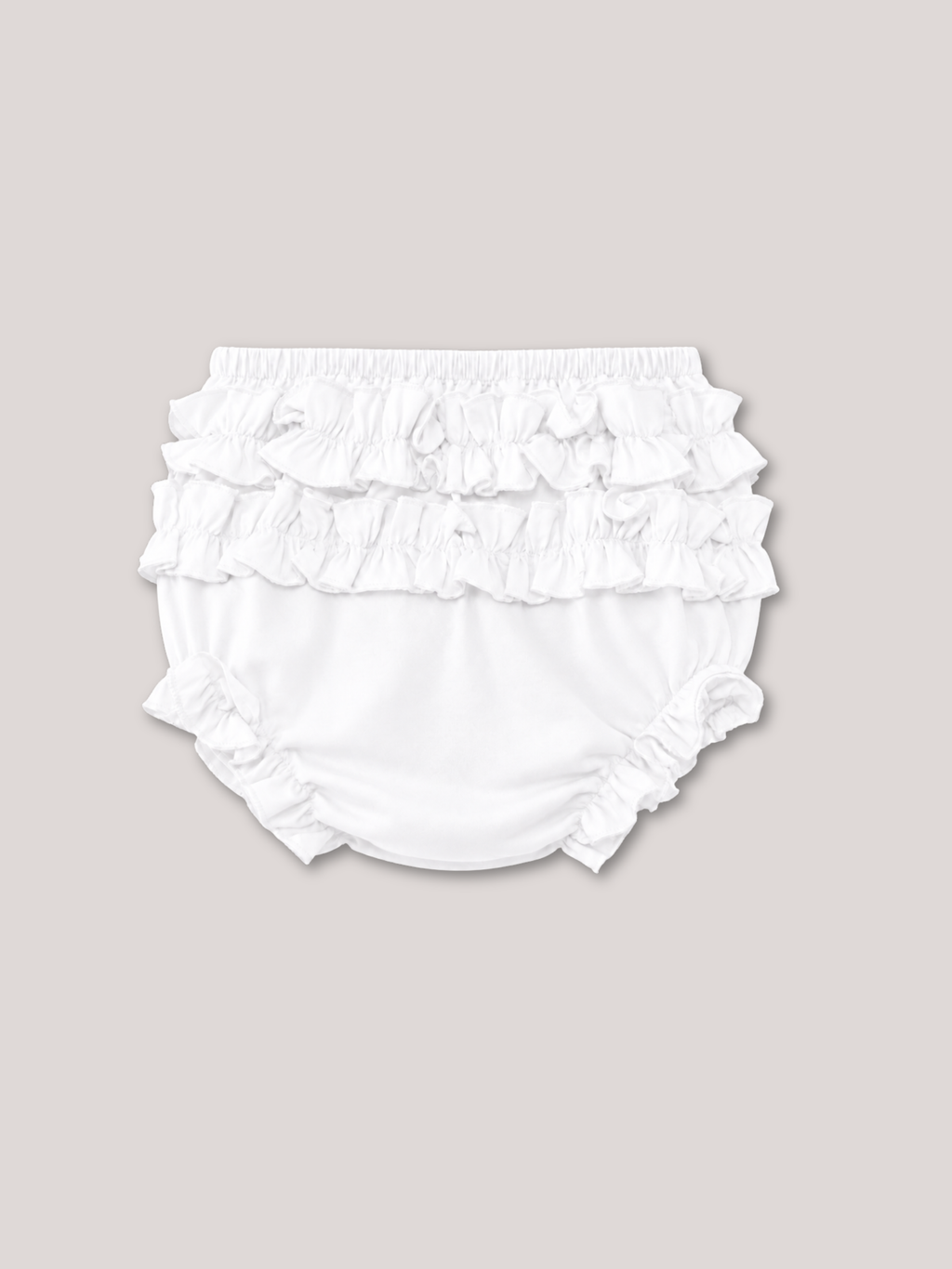WHITE POPLIN RUFFLE BLOOMER