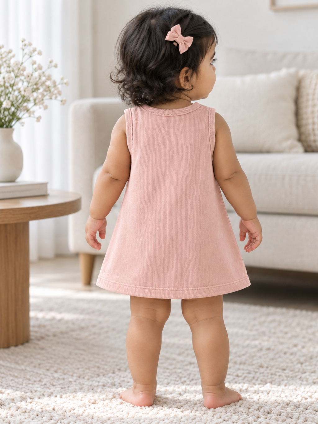 GIRLS BUNNY CORDUROY DRESS