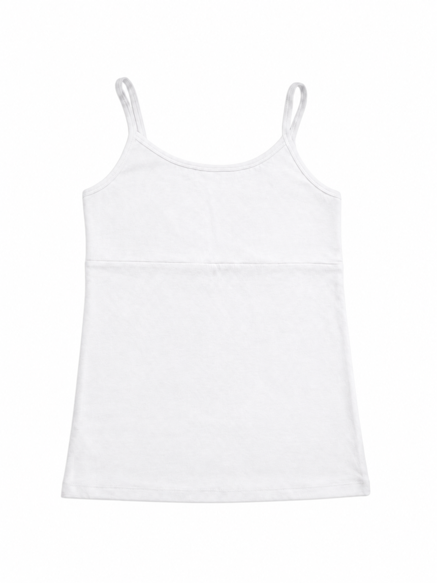 2PACK GIRLS WHITE INBUILD BRA CAMI