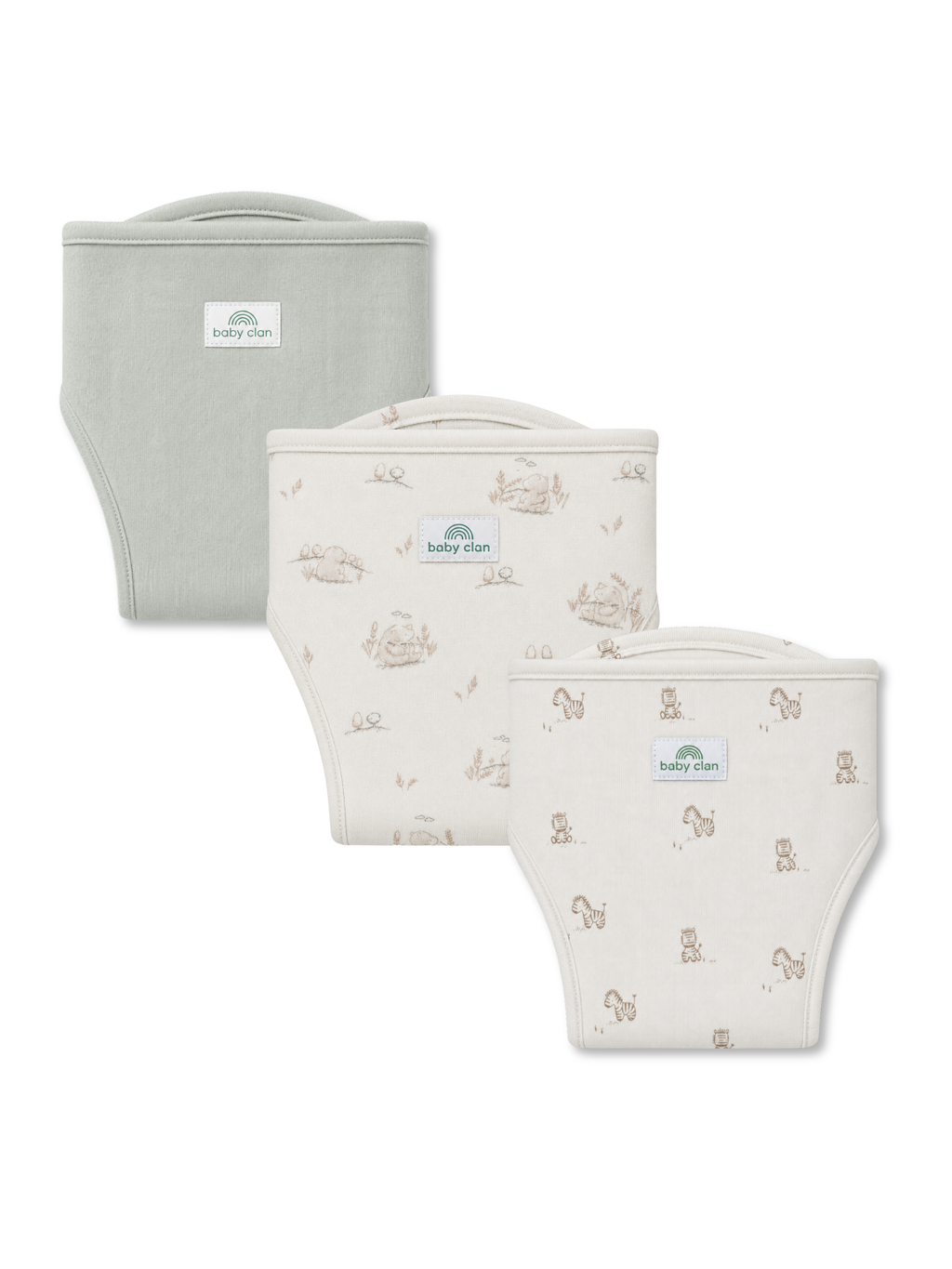 SOFT SAGE 3 PACK VELCRO CLOTH NAPPY