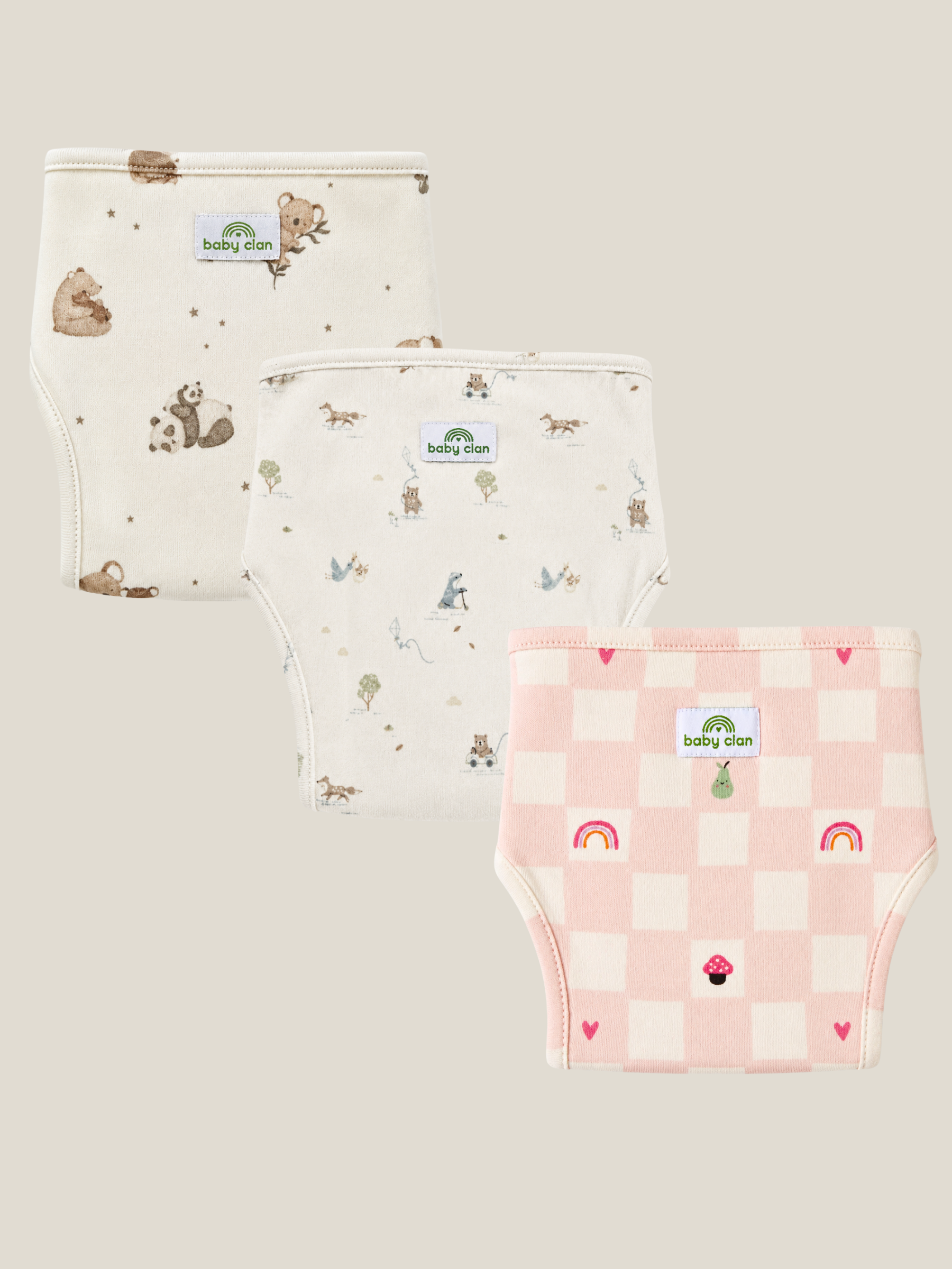 FAIRY GARDEN 3 PACK VELCRO CLOTH NAPPY