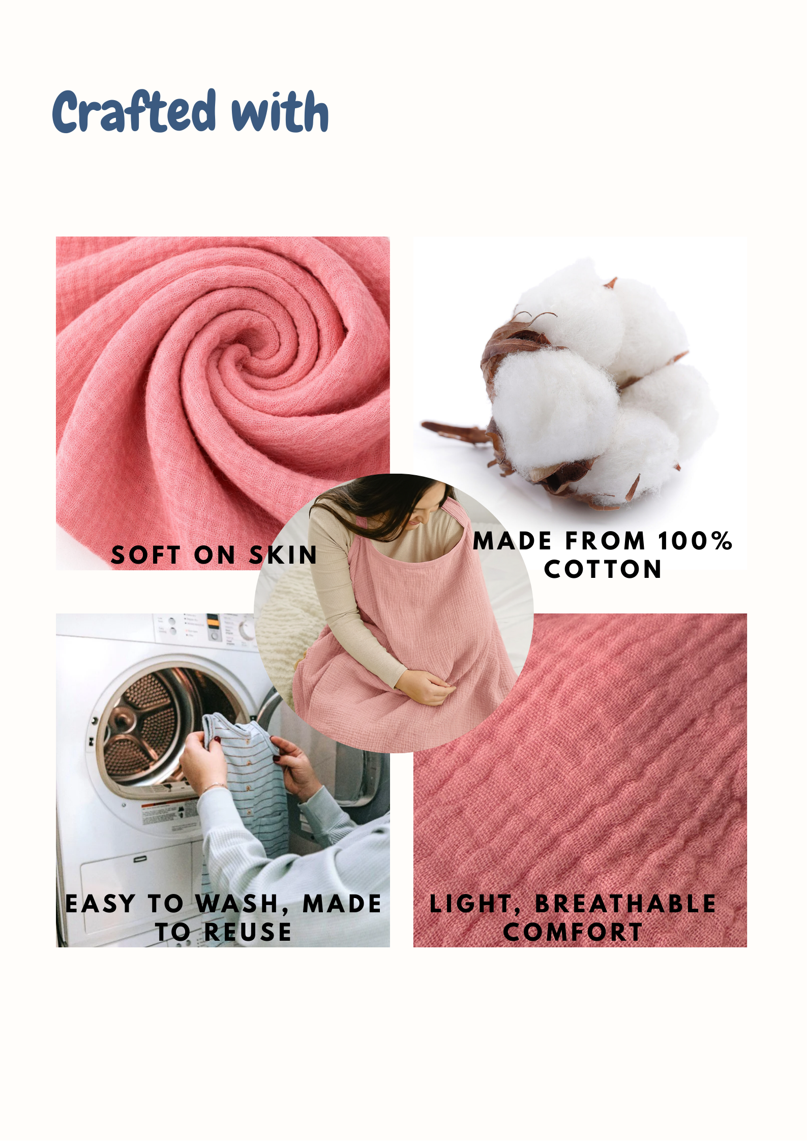 PINK COTTON NURSING COVER