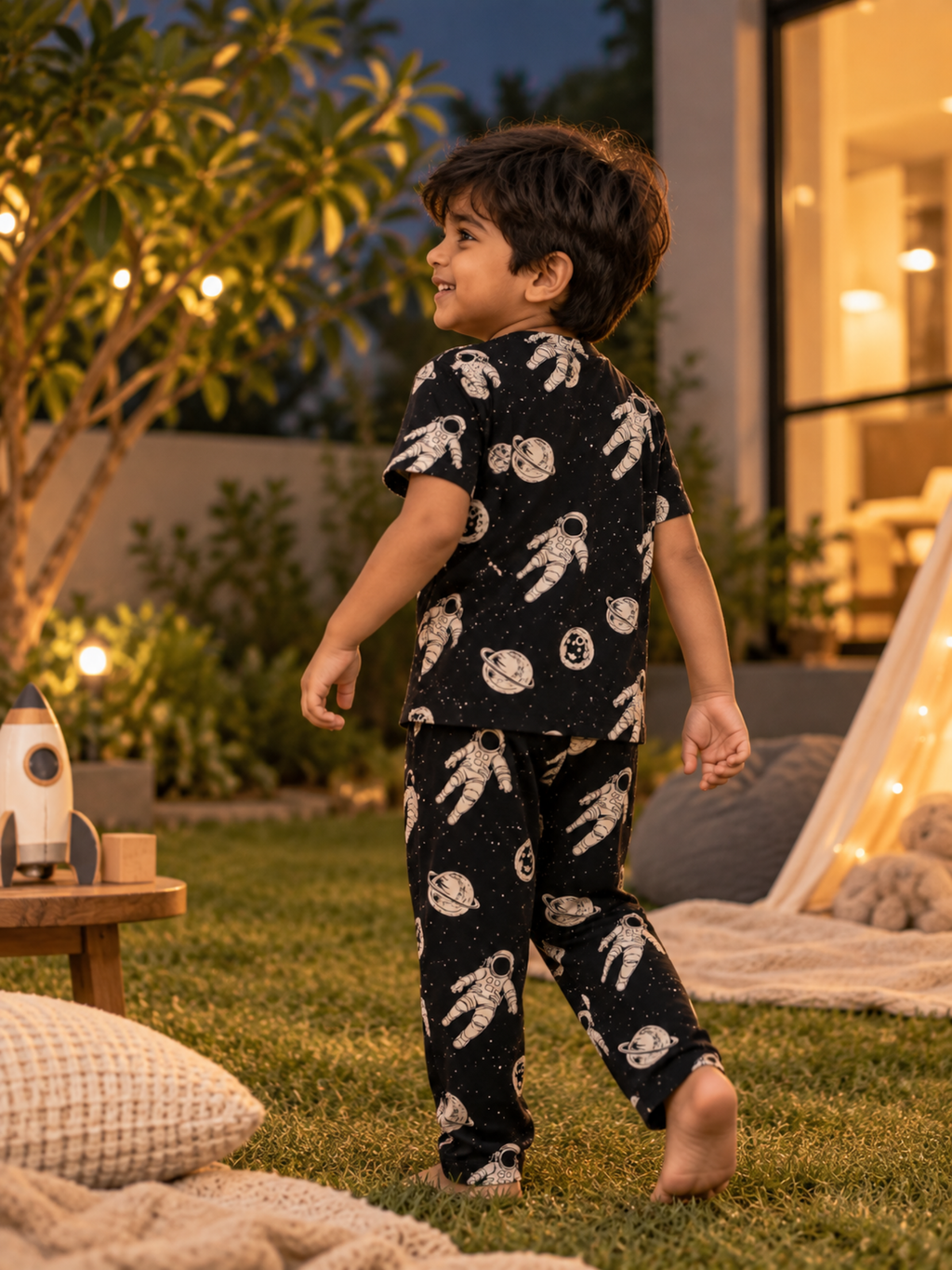 SPACE BOYS SHORT SLEEVE PANT SET