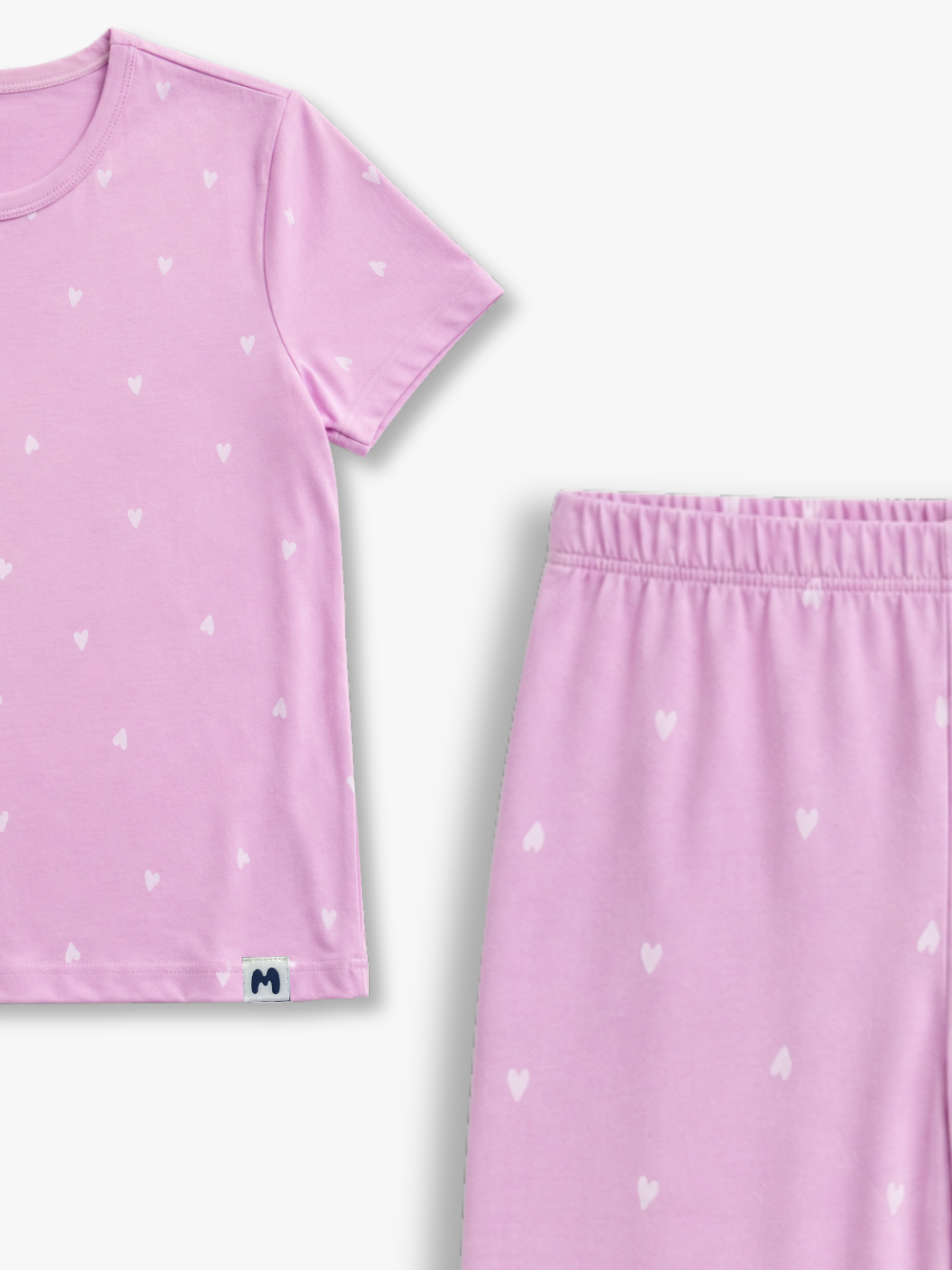 AIRSOFT SMALL HEARTS GIRLS SHORT SLEEVE PANT SET