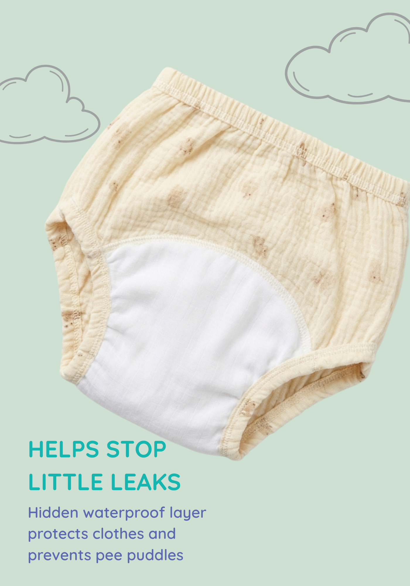 BROWN BEAR MUSLIN POTTY TRAINING PANTY