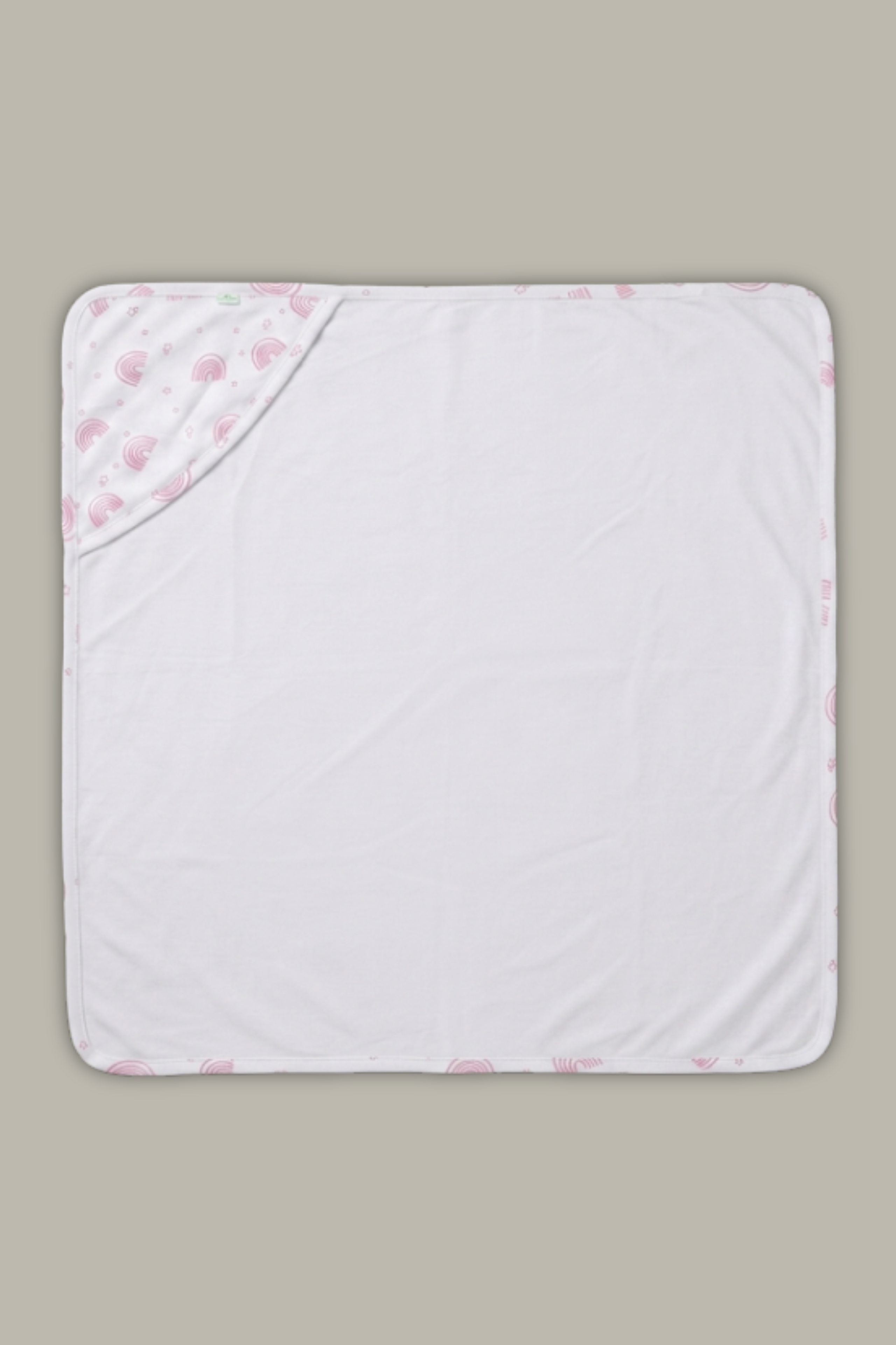 GIRLS PINK RAINBOW HOODED BLANKET