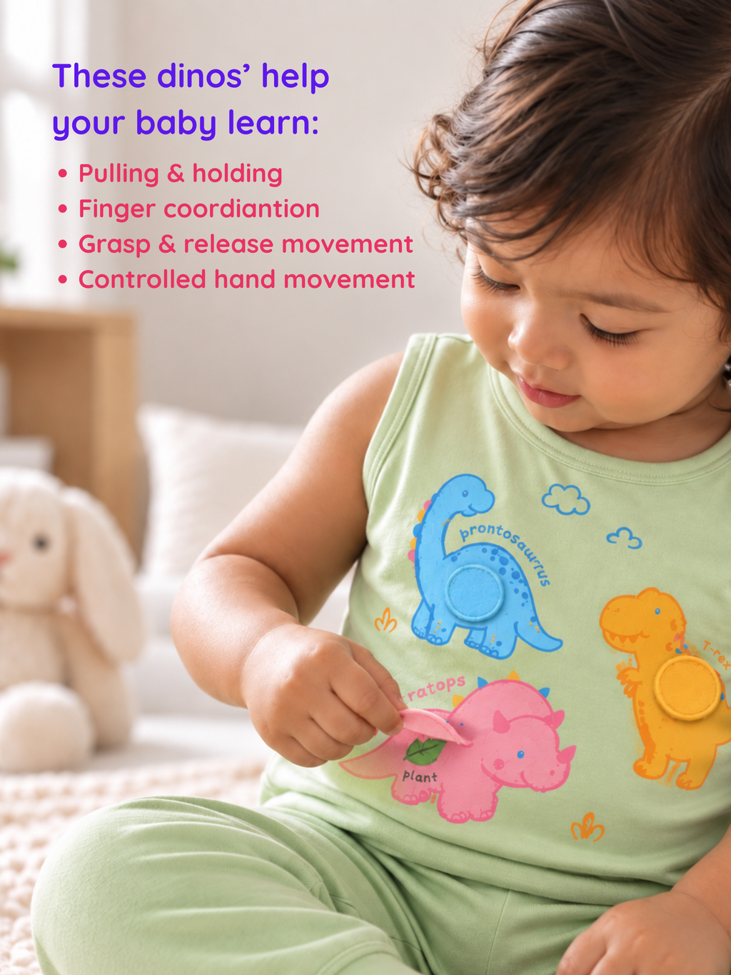 DINO LAND SLEEVELESS PANT SET