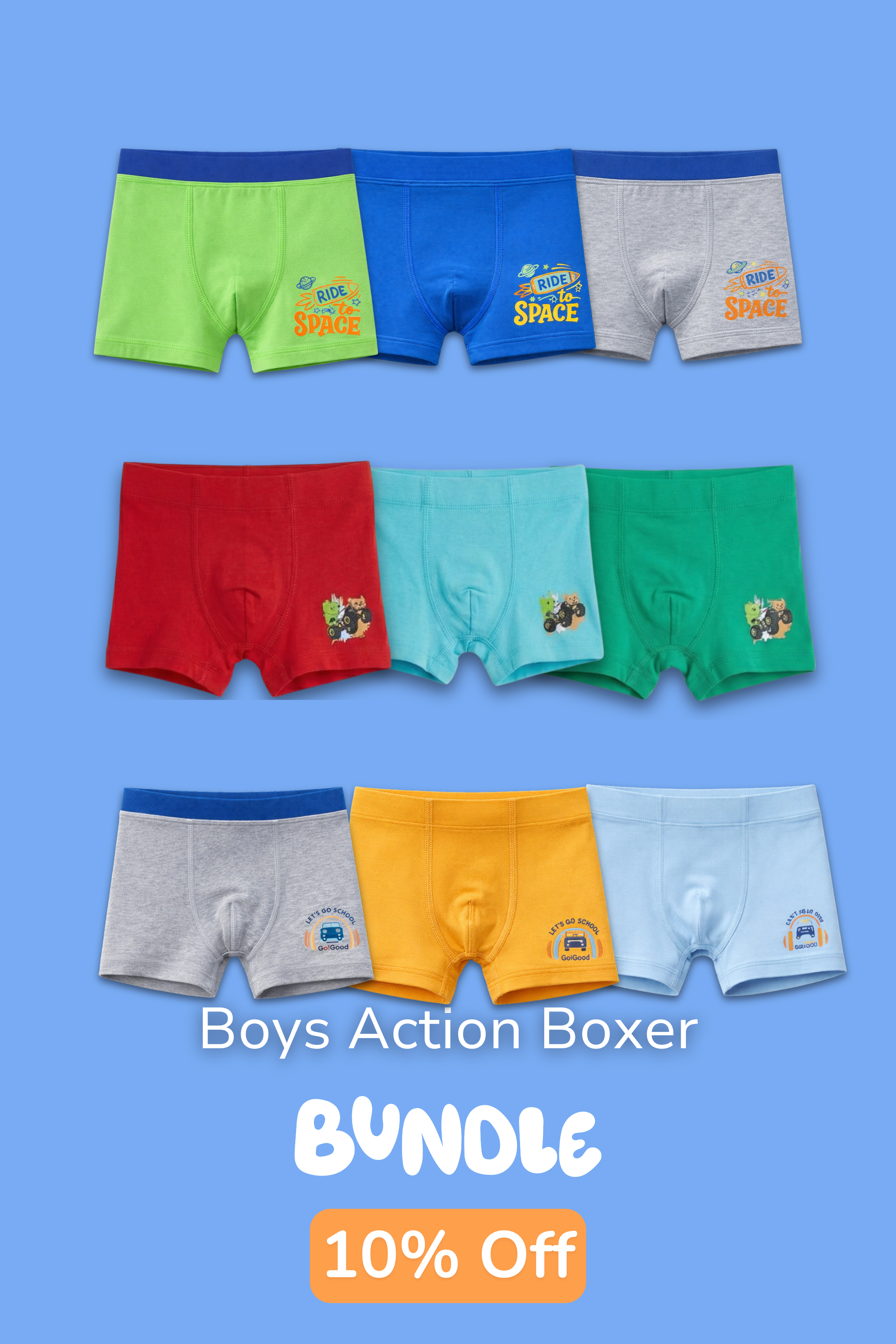 BOYS ACTION PLAY BOXER PACK