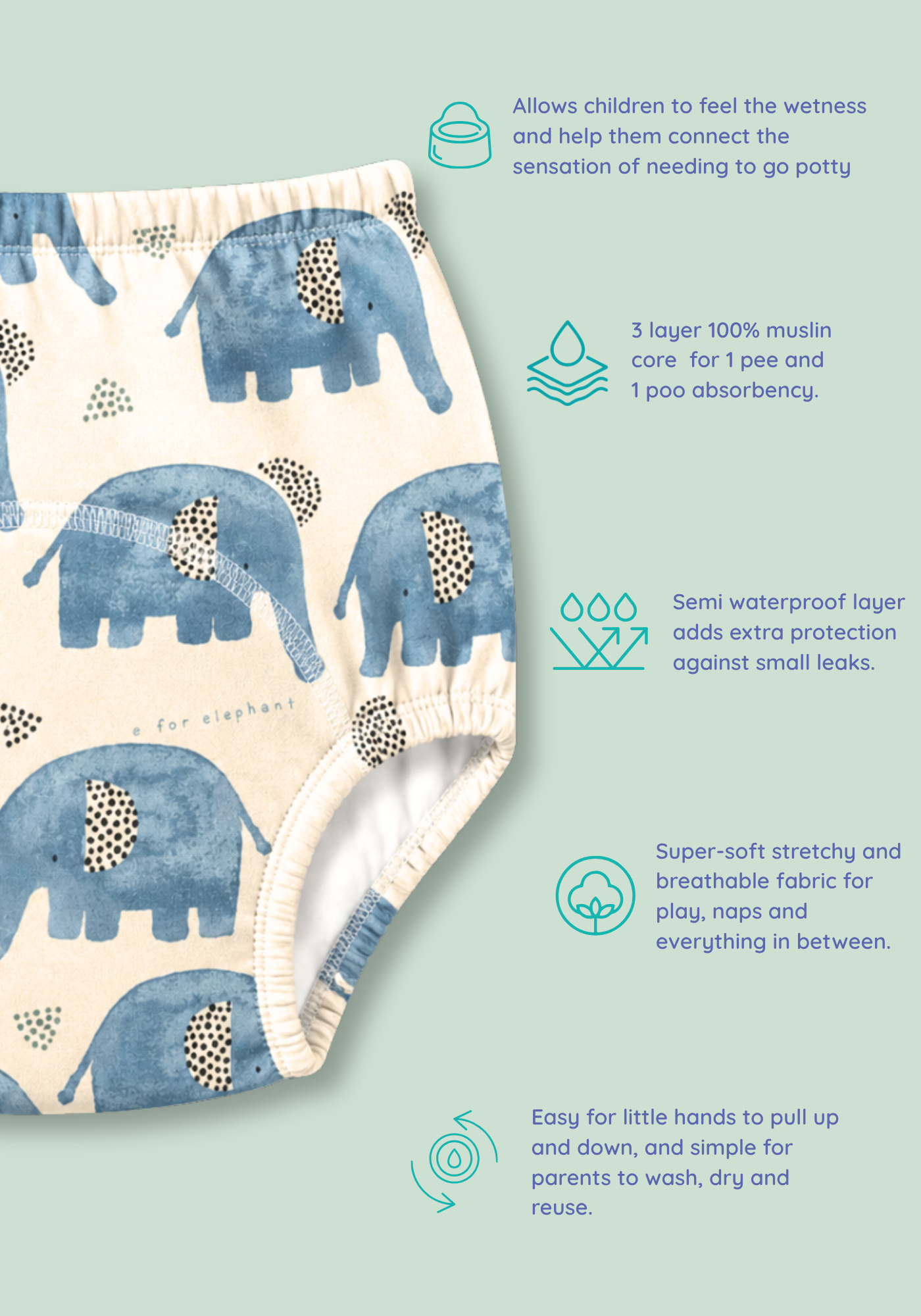 JUNGLE PALS 3PK POTTY TRAINING PANTIES