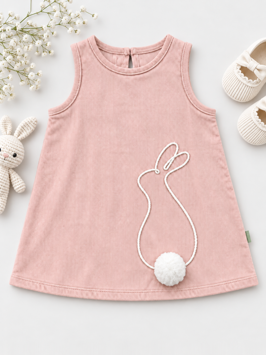 GIRLS BUNNY CORDUROY DRESS