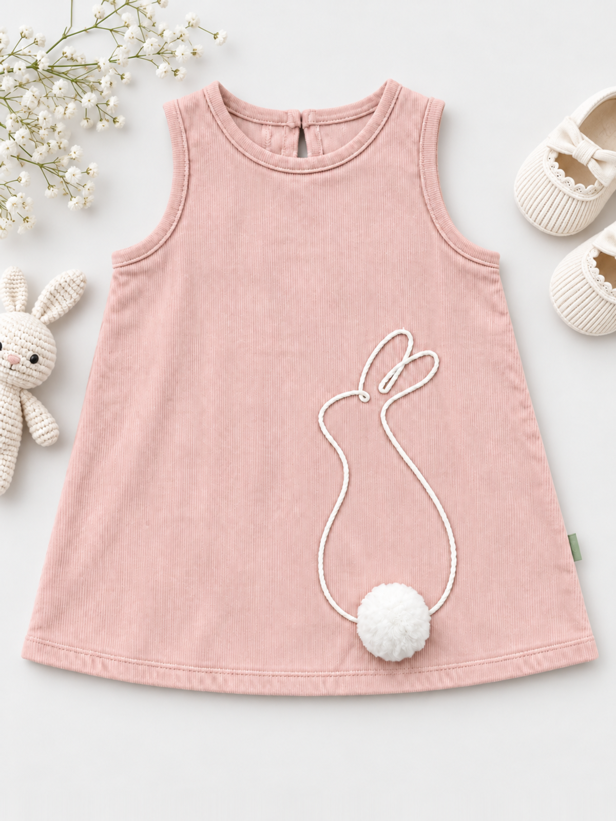 GIRLS BUNNY CORDUROY DRESS