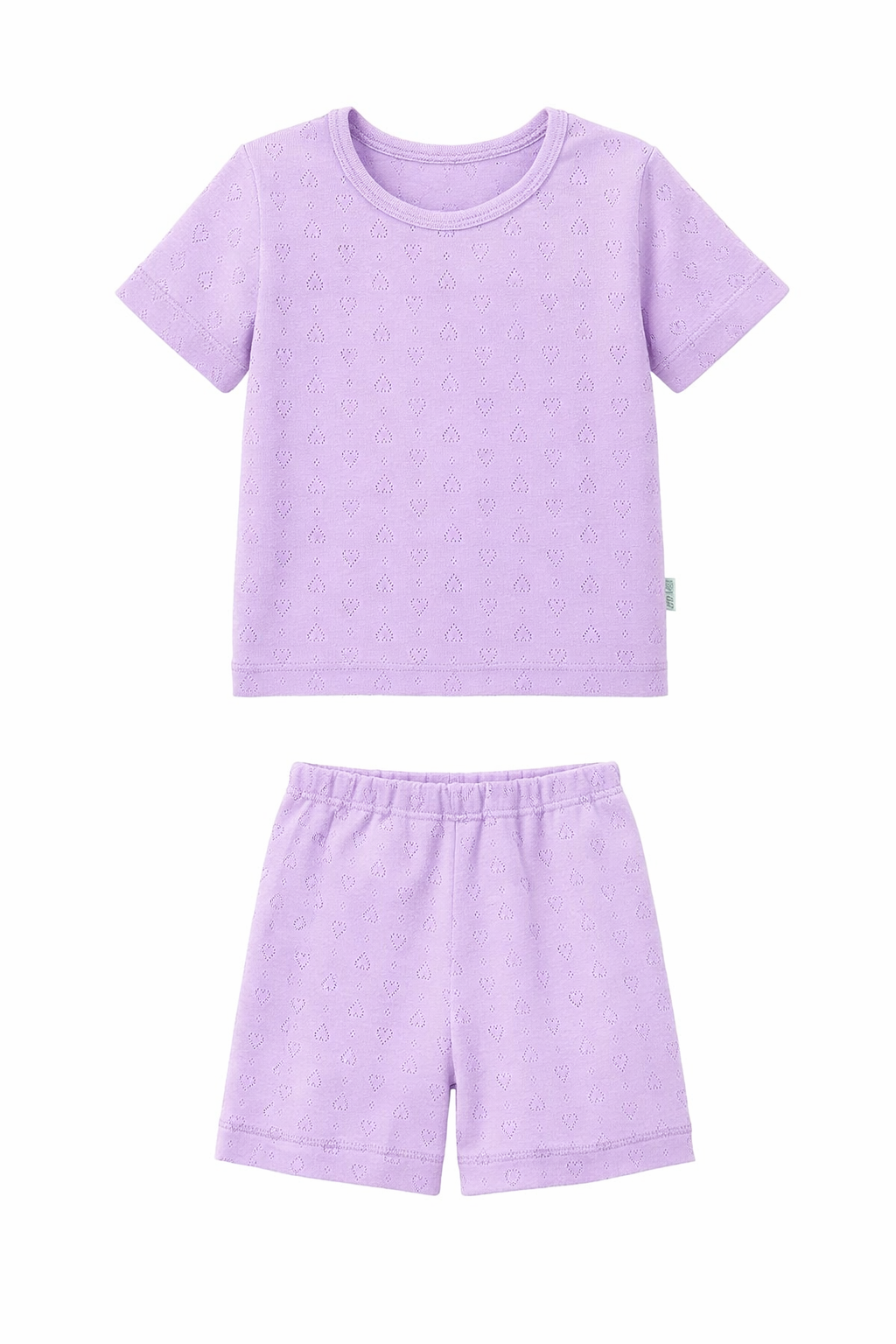LILAC HEART POINTELLE SHORT SLEEVE SHORT SET
