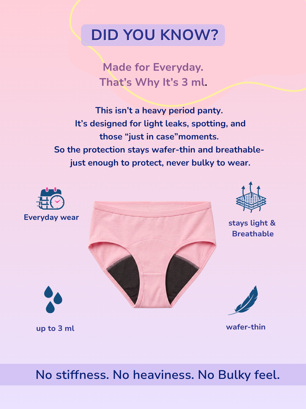 PINK GIRLS HIGH-RISE LEAK PROOF