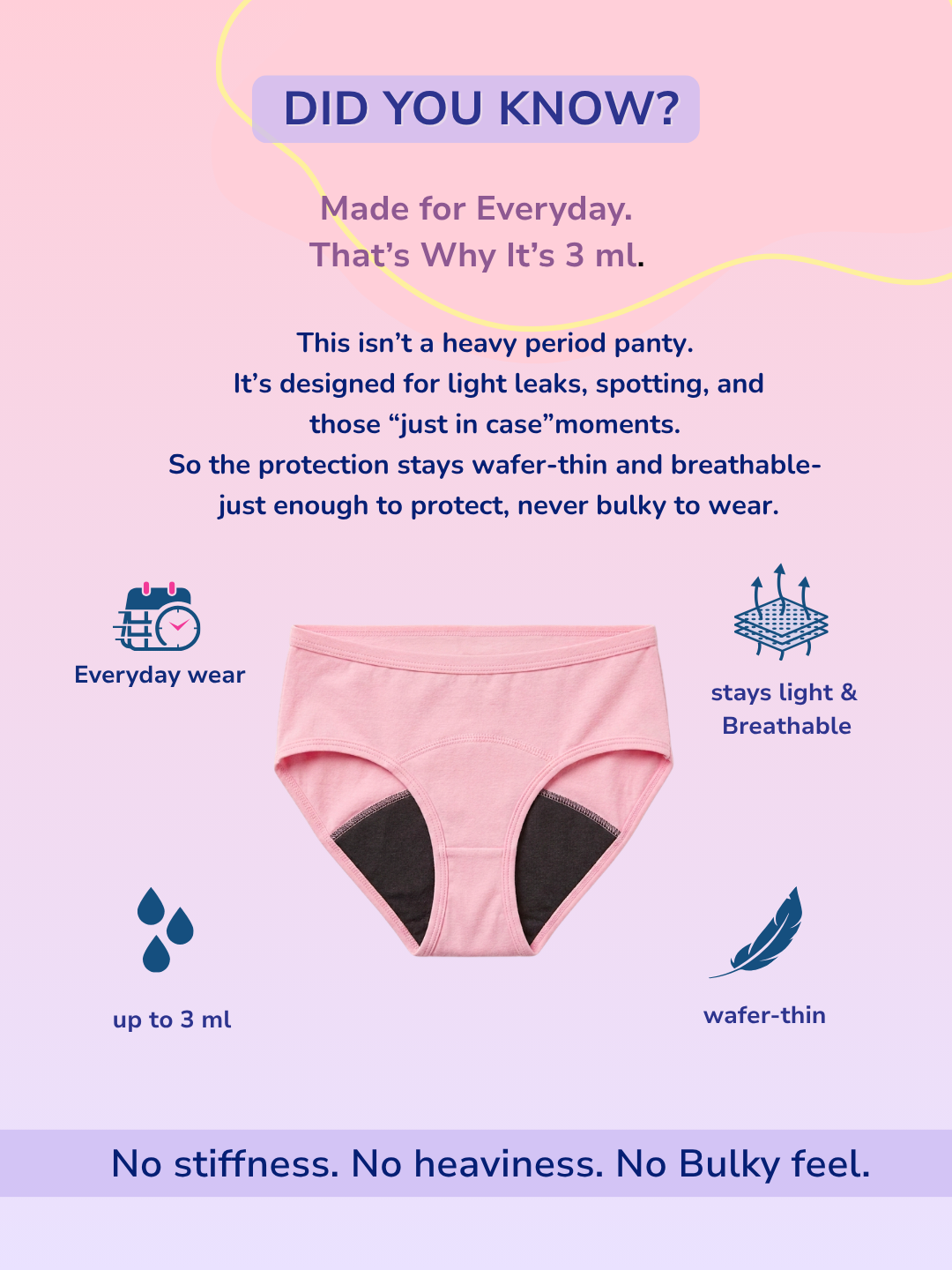 PINK GIRLS HIGH-RISE LEAK PROOF