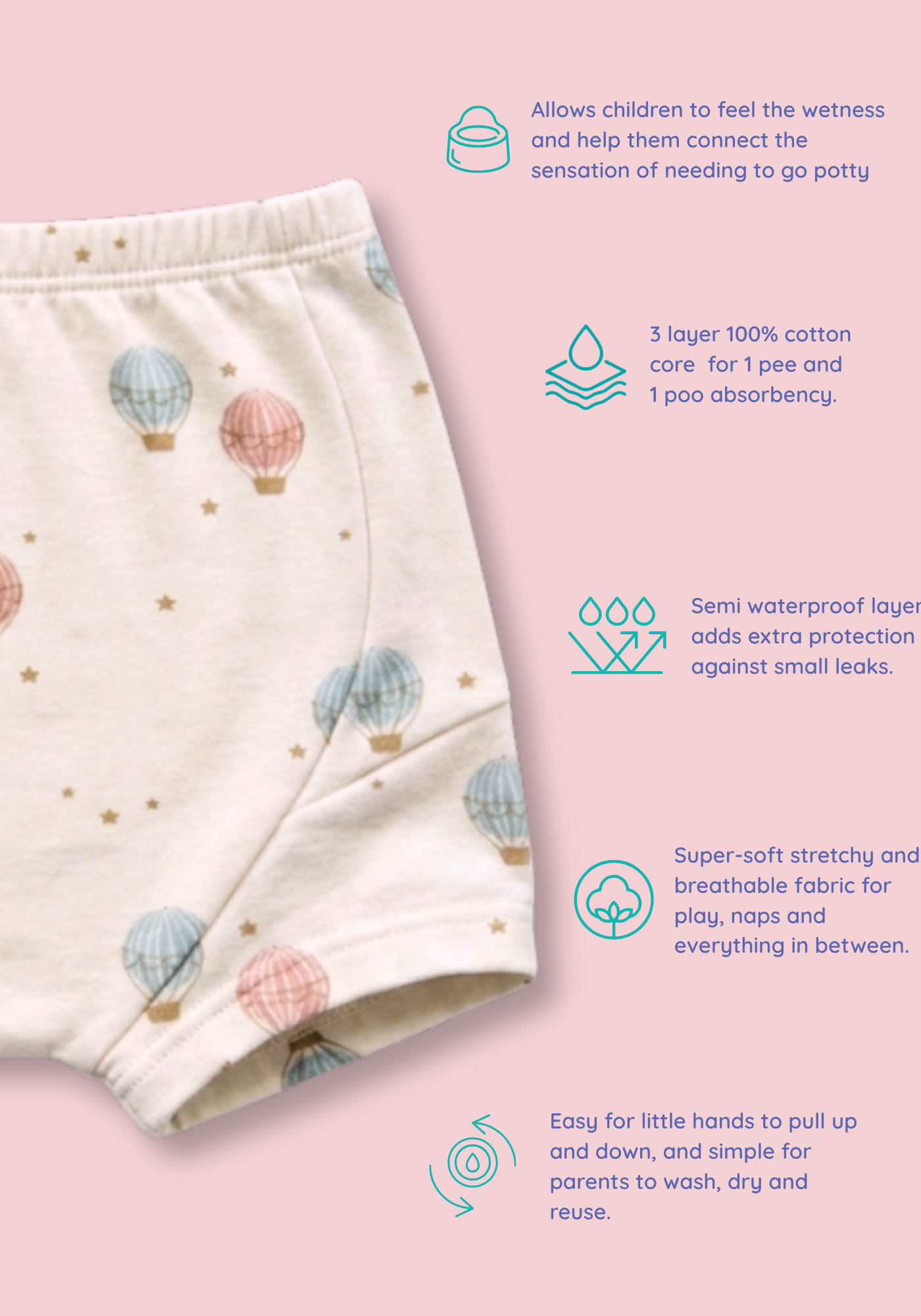 SKY BALLOON POTTY TRAINING SHORT