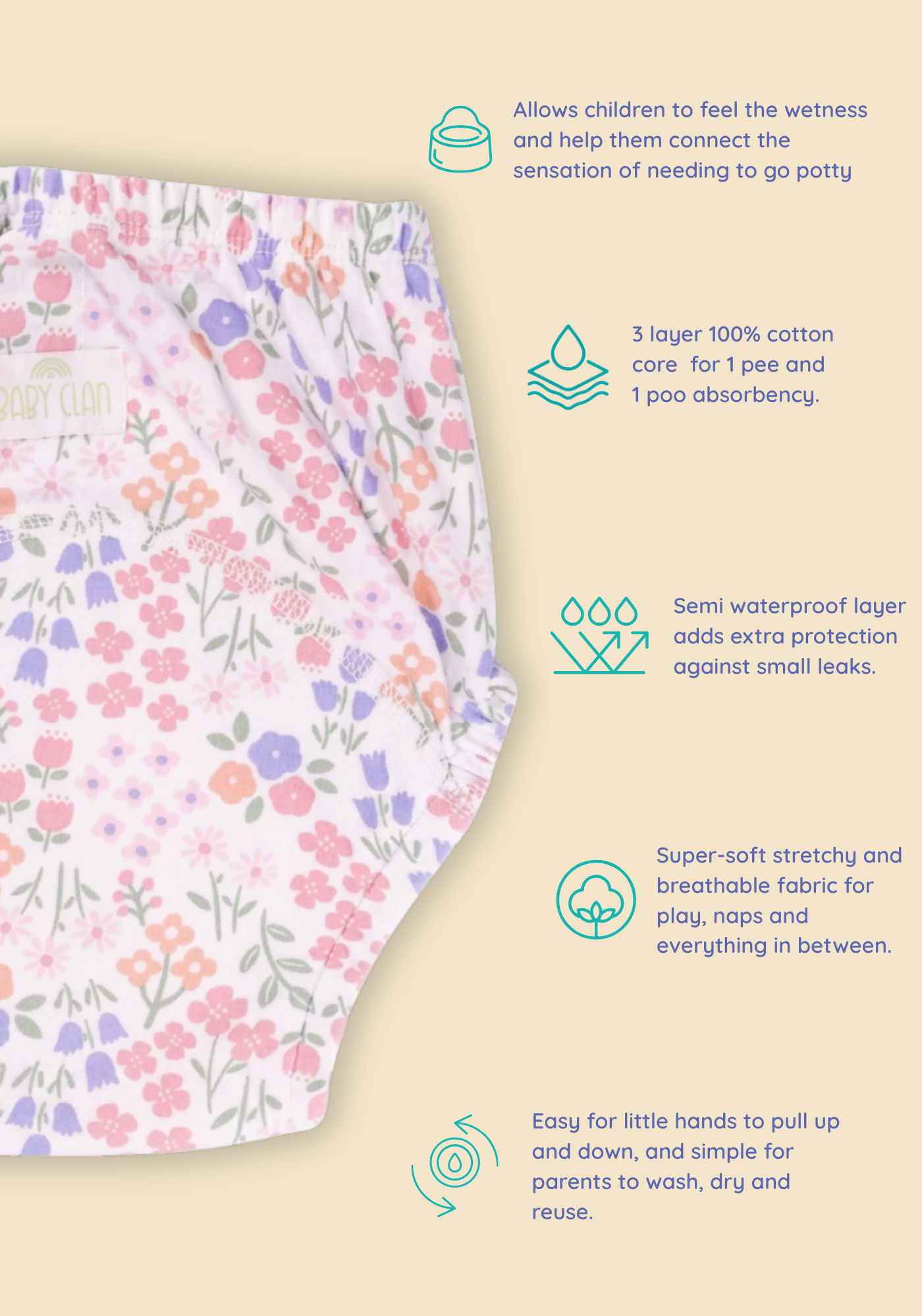 PETAL PARADISE POTTY TRAINING PANTY
