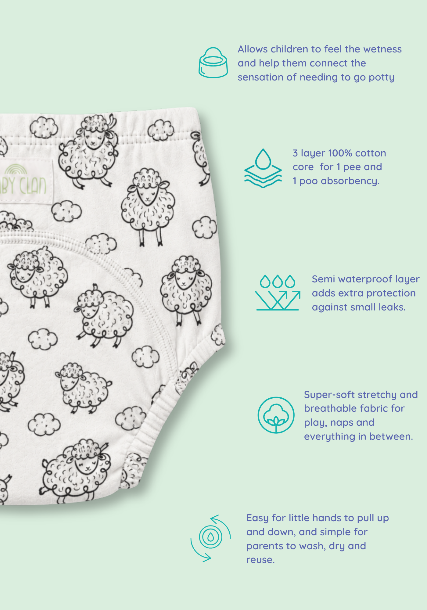 BABY SHEEP POTTY TRAINING PANTY