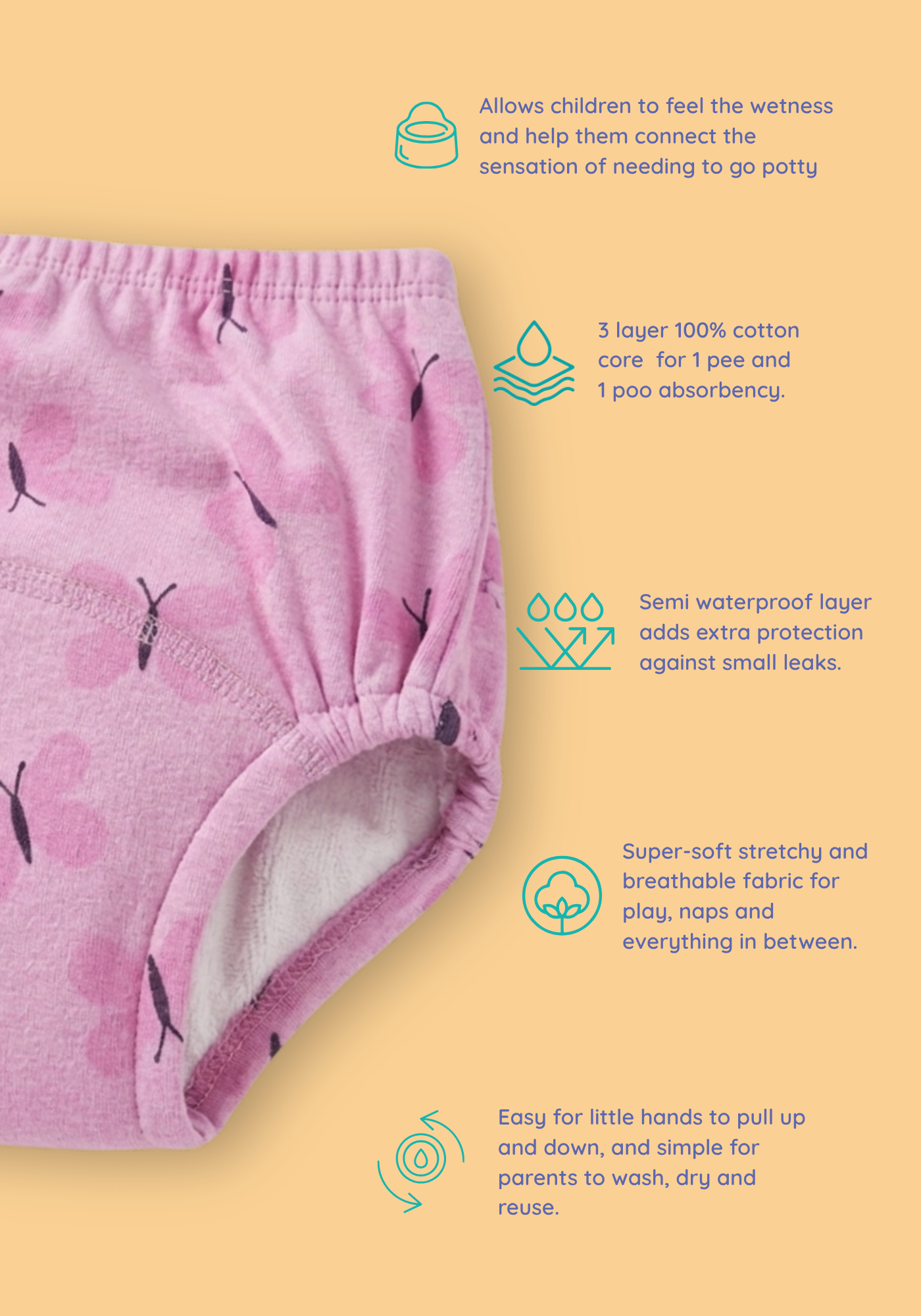 BUTTERFLY DREAM POTTY TRAINING PANTY