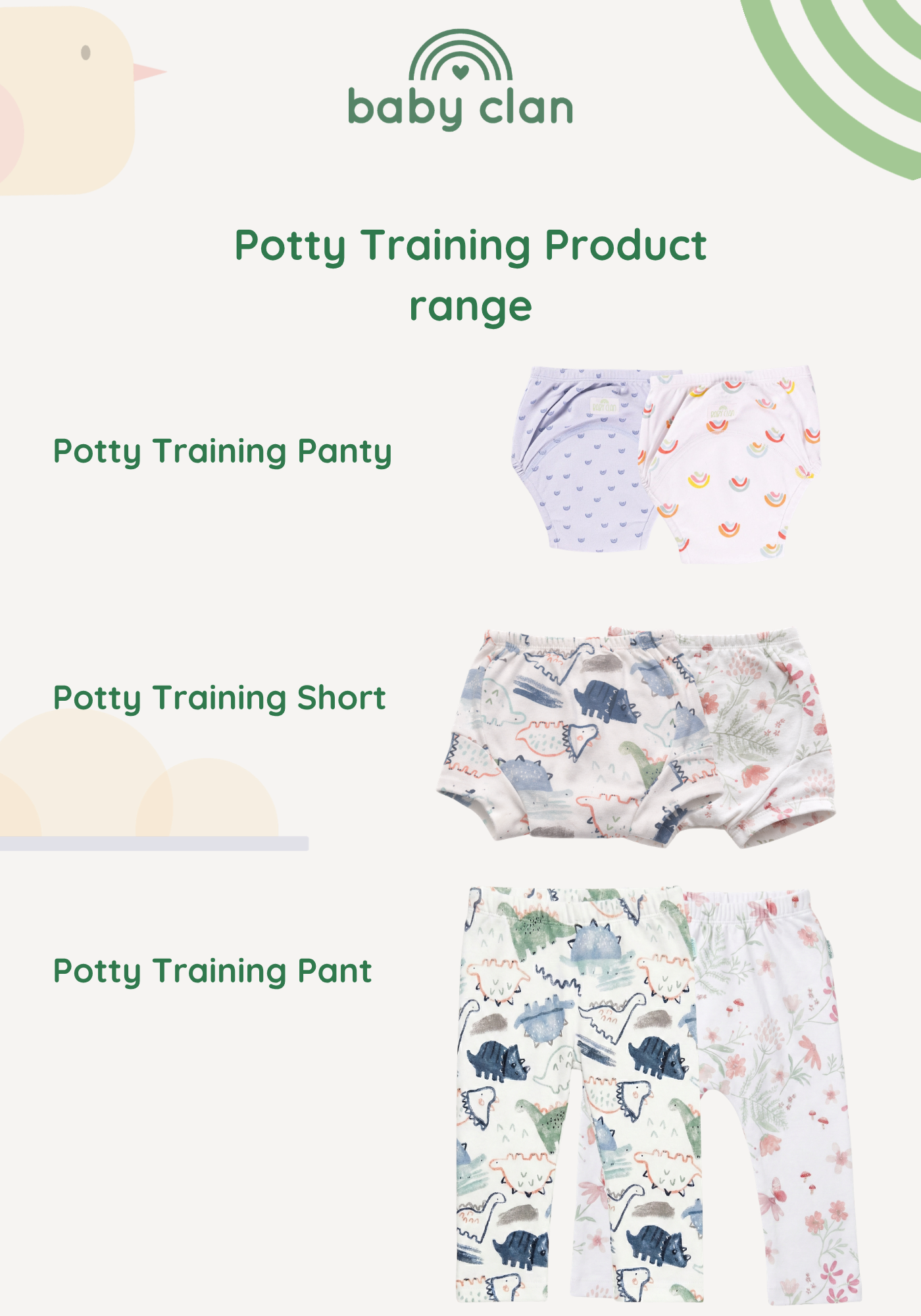 GIRLS BLOOMING POTTY TRAINING PANT