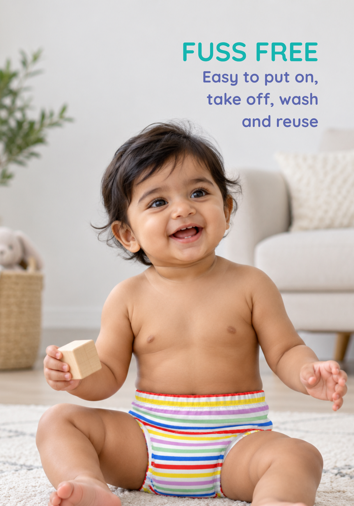 RAINBOW GARDEN 3PK POTTY TRAINING PANTY
