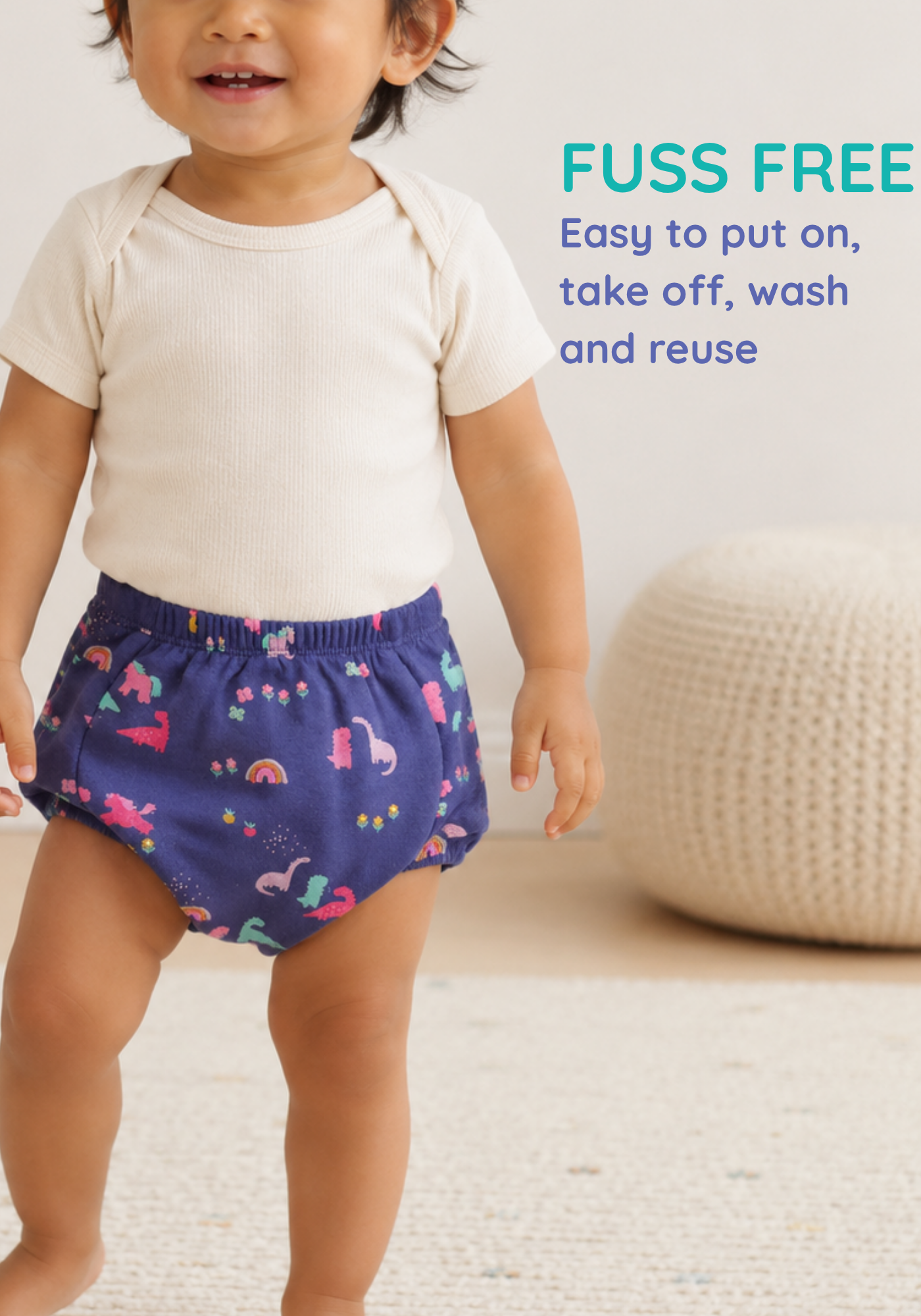 2PK DINO ADVENTURE POTTY TRAINING SHORT
