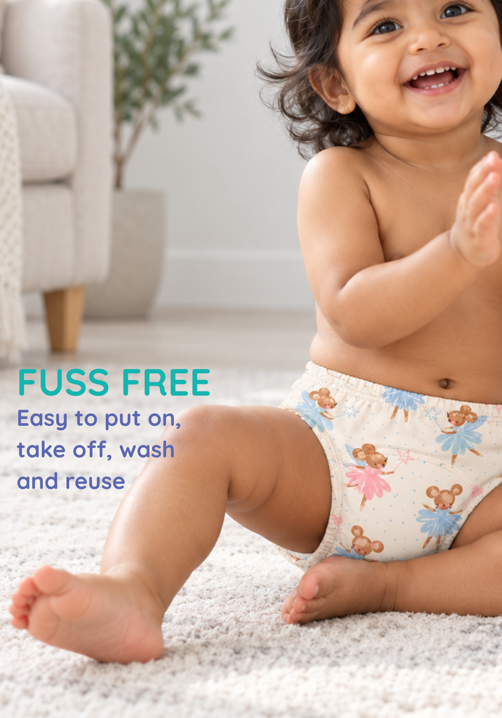 TEDDY BLOOMS 3PK POTTY TRAINING PANTY