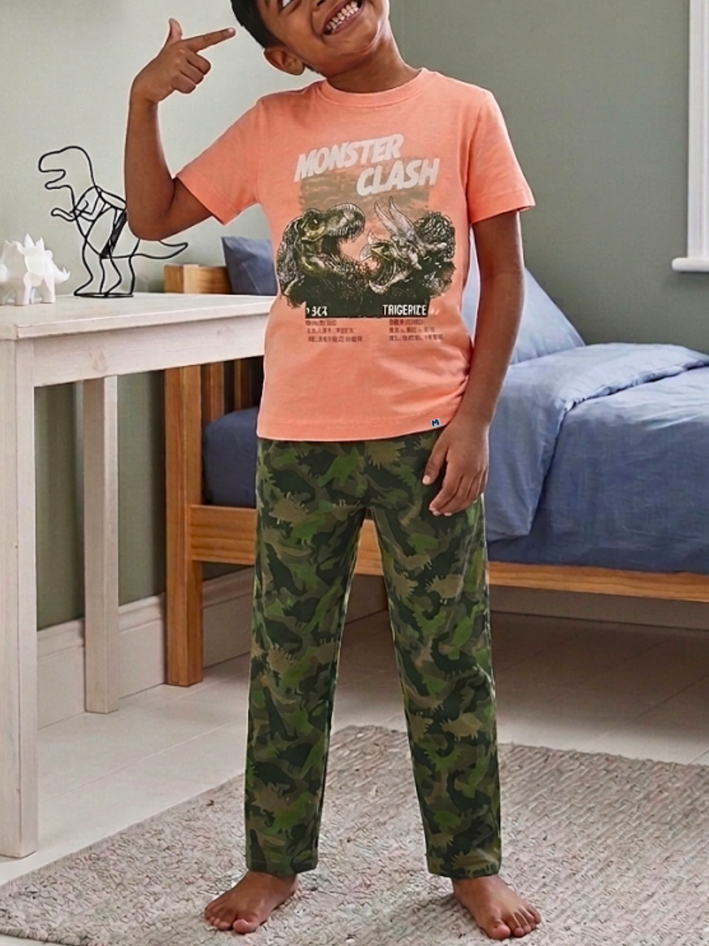MONSTER CLASH BOYS SHORT SLEEVE PANT SET