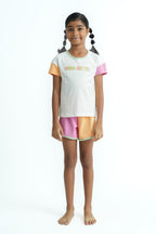 Goal Getter PJ Set - Lycra Jersey Top & Color Block Shorts with Embroidery (1)